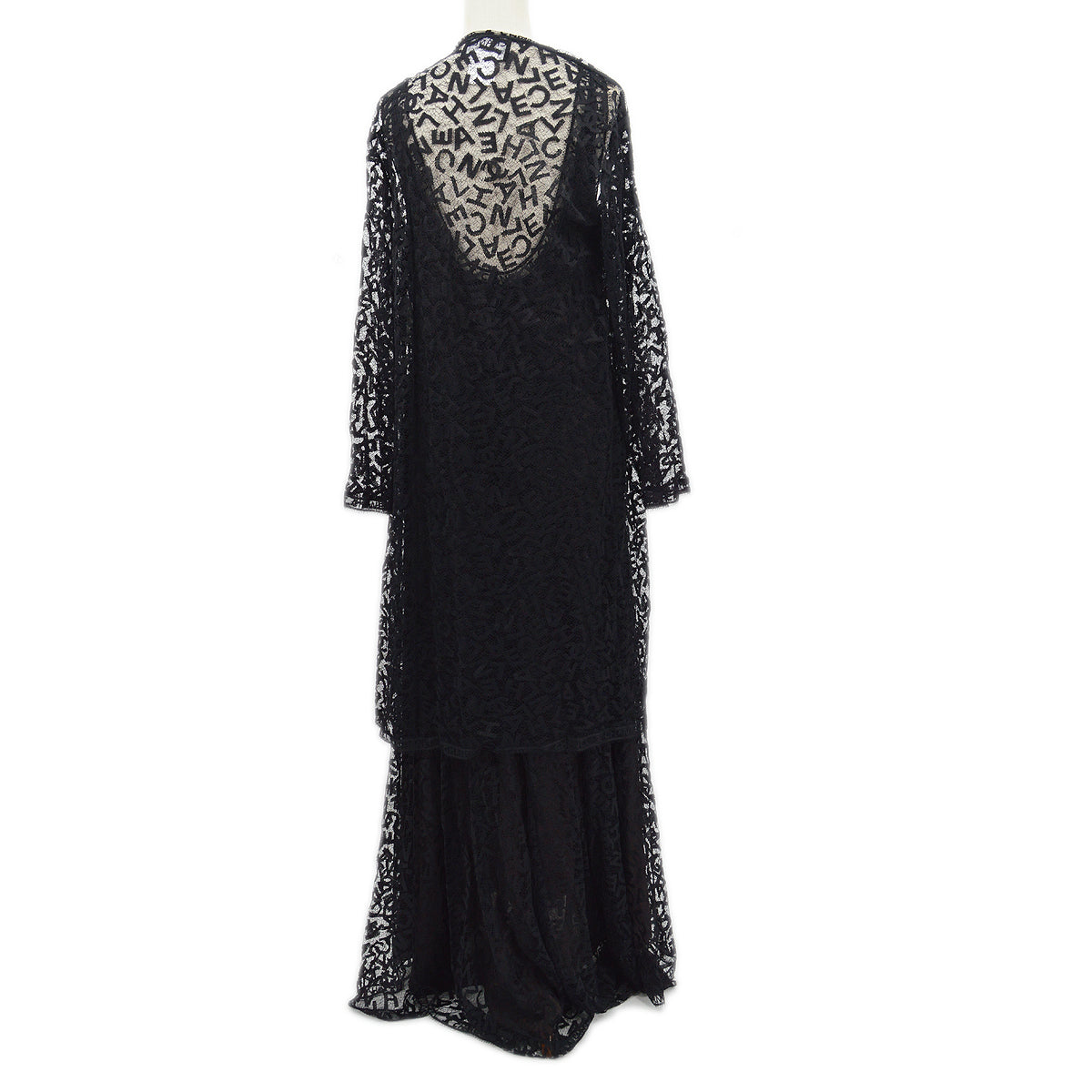 Luxury Chanel 1998 Fall logo-lettering lace cardigan #38