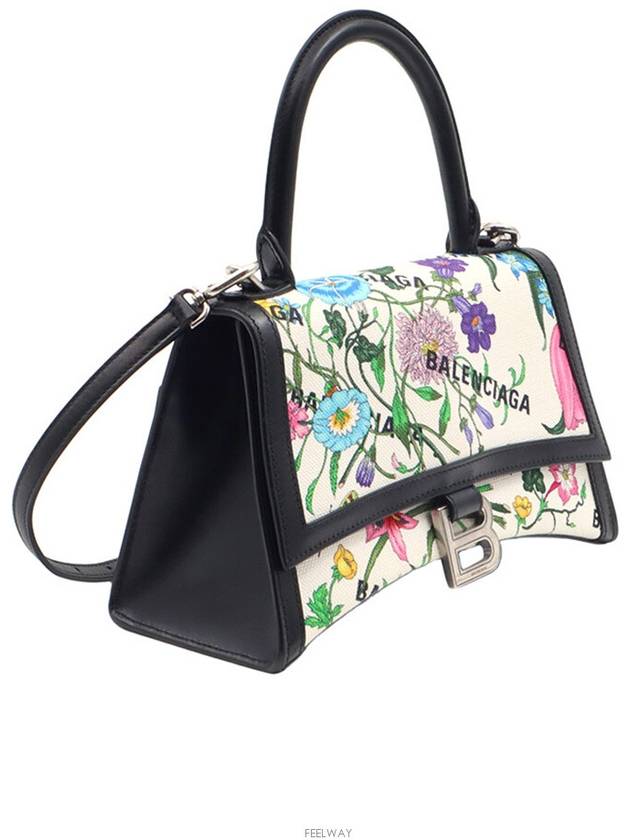 Luxury Gucci Trending 2025 Balenciaga Cotton Canvas Black Leather Hacker Project Flora Small Hour Glass 2WAY