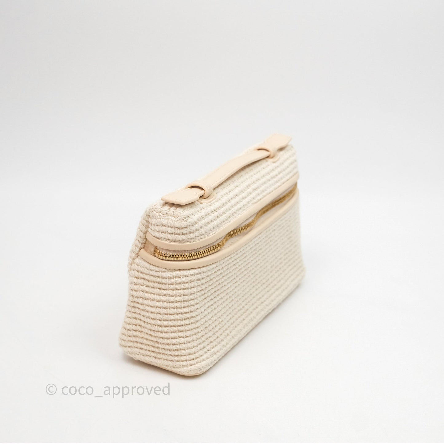 Loro Piana Extra Pocket L19 Beige Cotton-Linen Gold Hardware