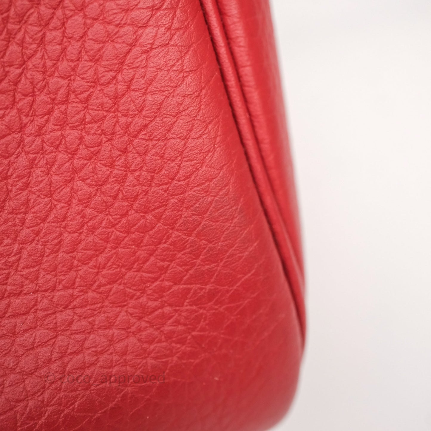 Hermès Lindy 30 Rouge Garance 54 Clemence Palladium Hardware