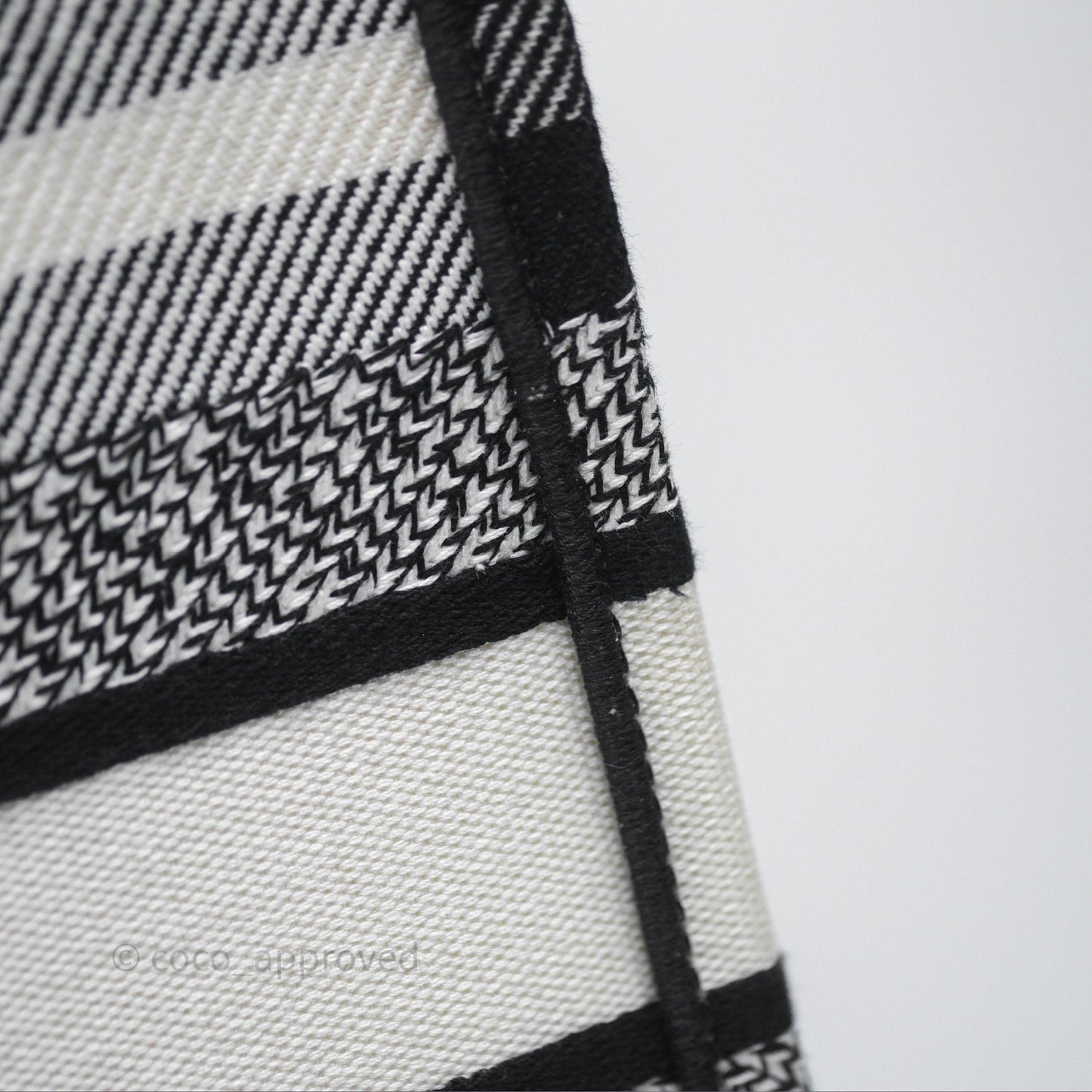 Christian Dior Large Check'n'Dior Book Tote Black/ White Canvas