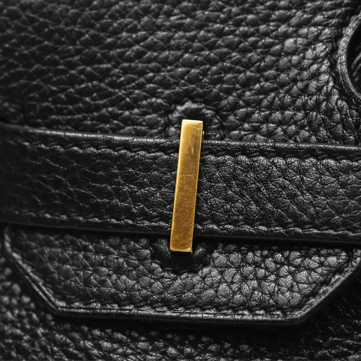Hermès Birkin 30 Retourne Noir 89 Clemence Gold Hardware
