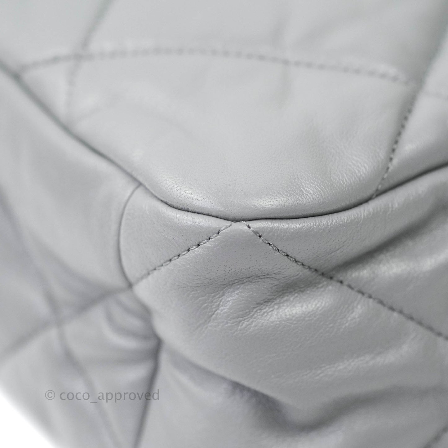 Chanel 19 Large Grey Goatskin Mixed Hardware
