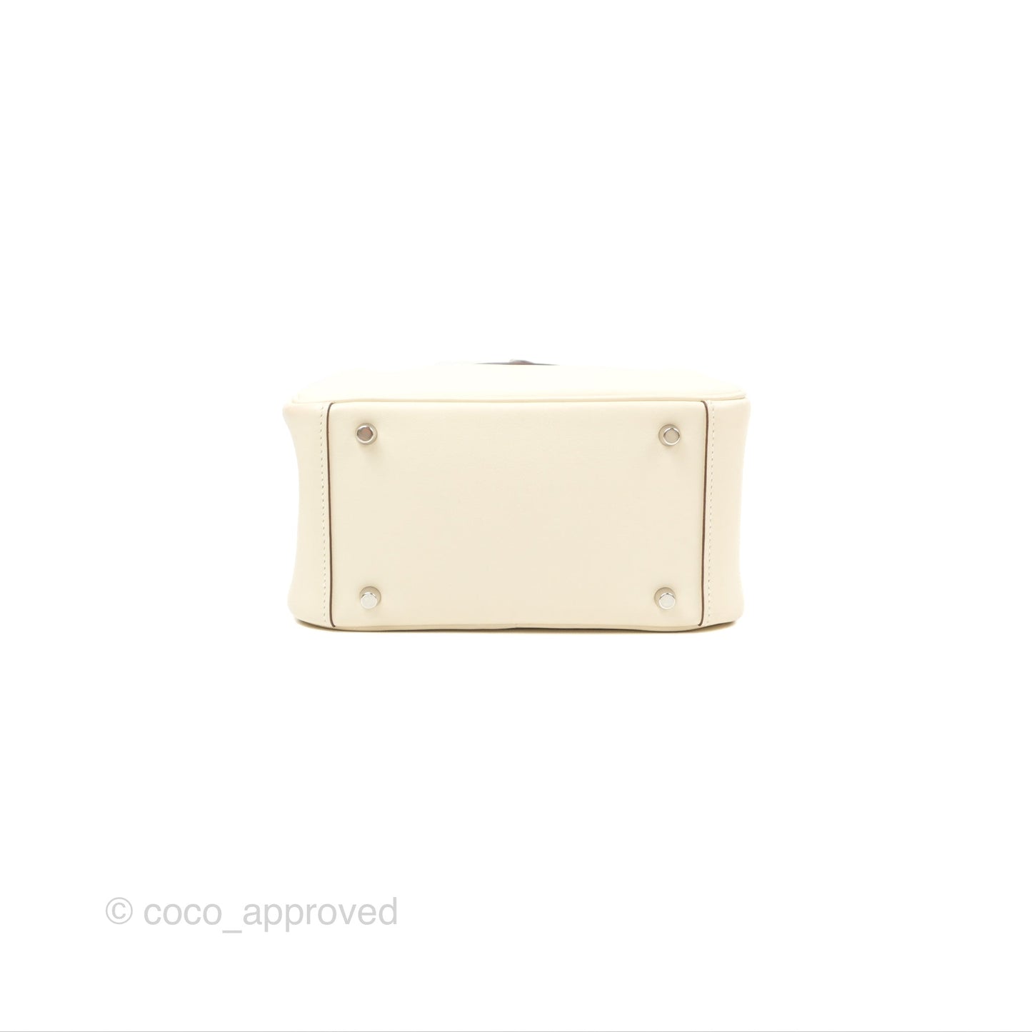 Hermès Mini Lindy 20 Nata/ Lime Swift Palladium Hardware