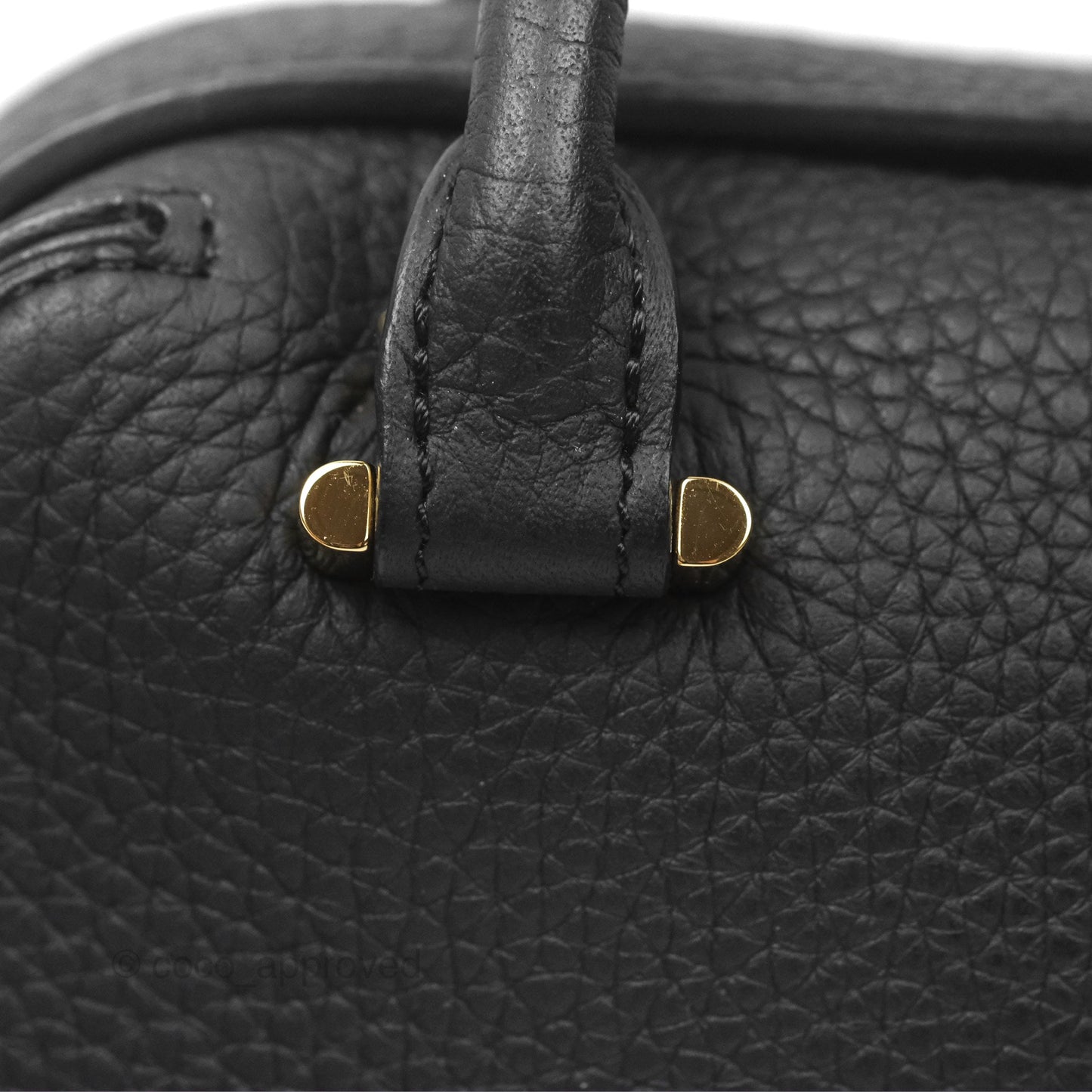 Delvaux Cool Box Nano Taurillon Soft Grained Calfskin Black Gold Hardware
