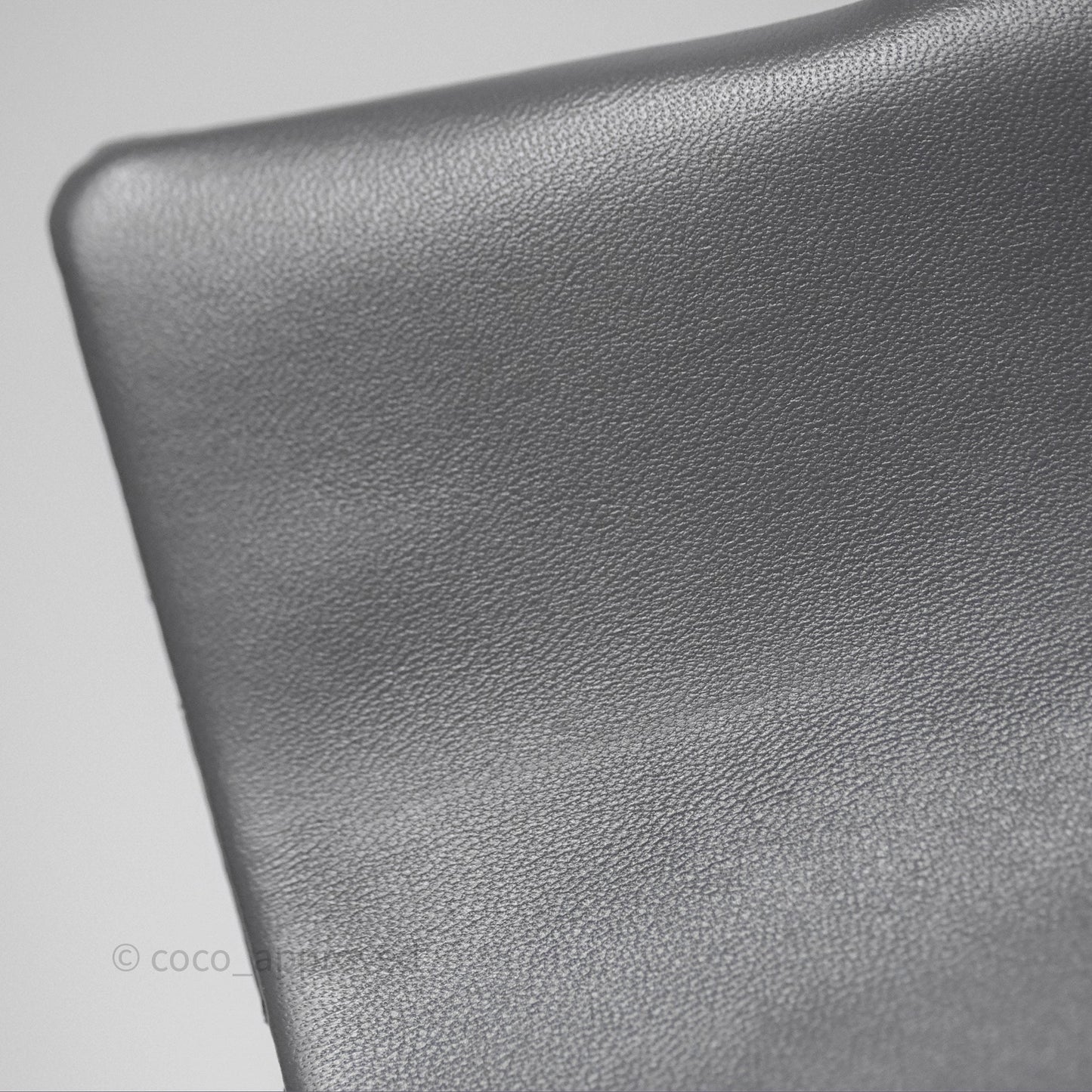 Chanel Top Handle Mini Rectangular Flap Grey Lambskin Gold Hardware