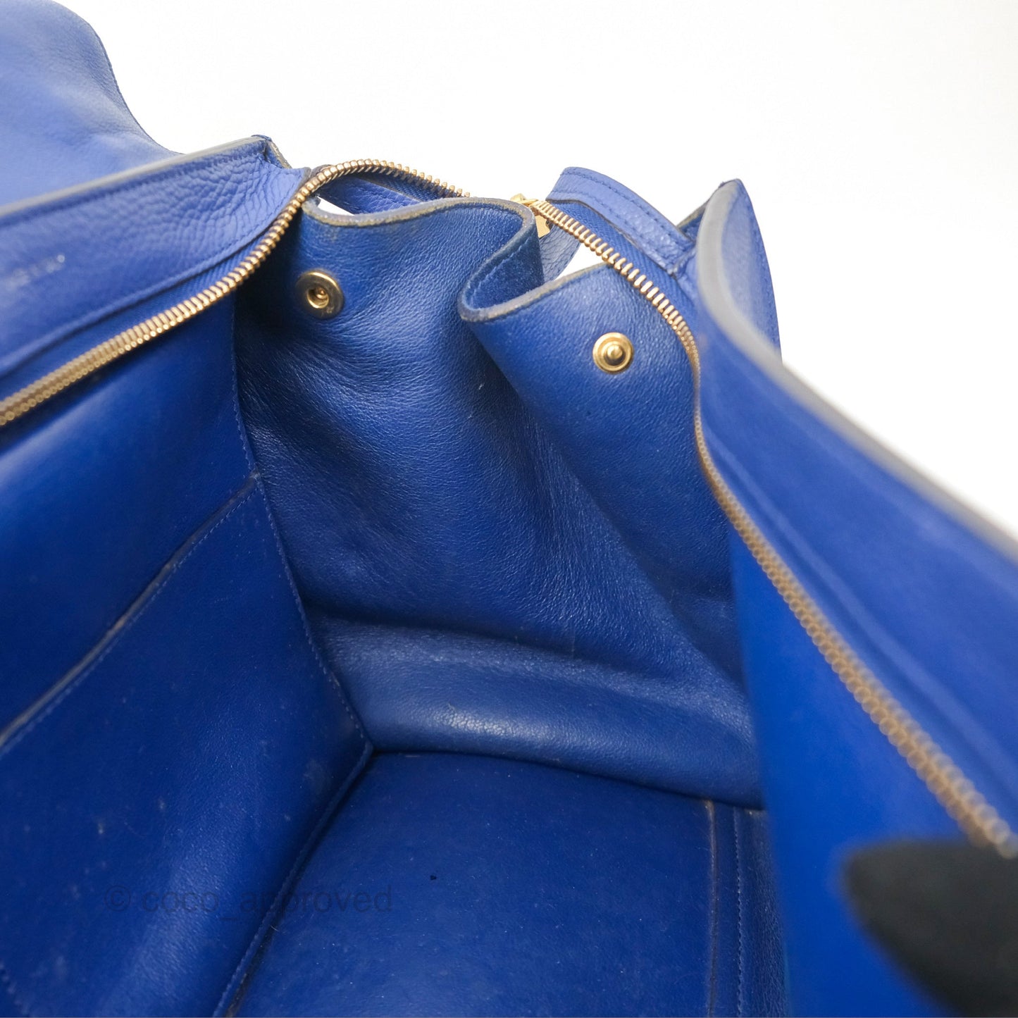 Celine Small Sleek Trapeze Blue Calfskin