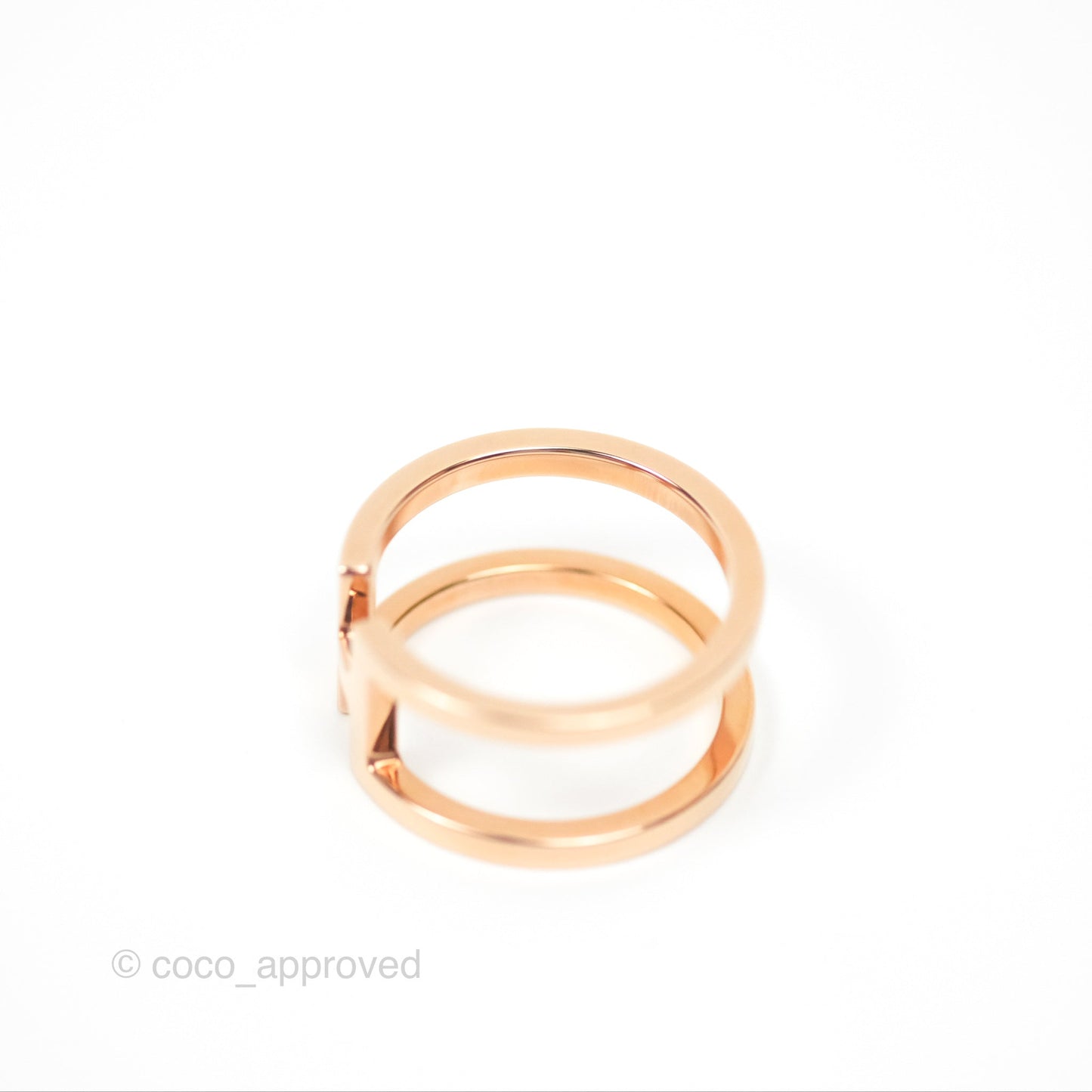 Hermes H en Rond Scarf Ring Rose Gold
