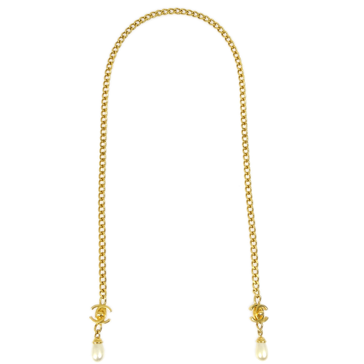 Luxury Chanel Artificial Pearl Turnlock Chain Necklace 97A