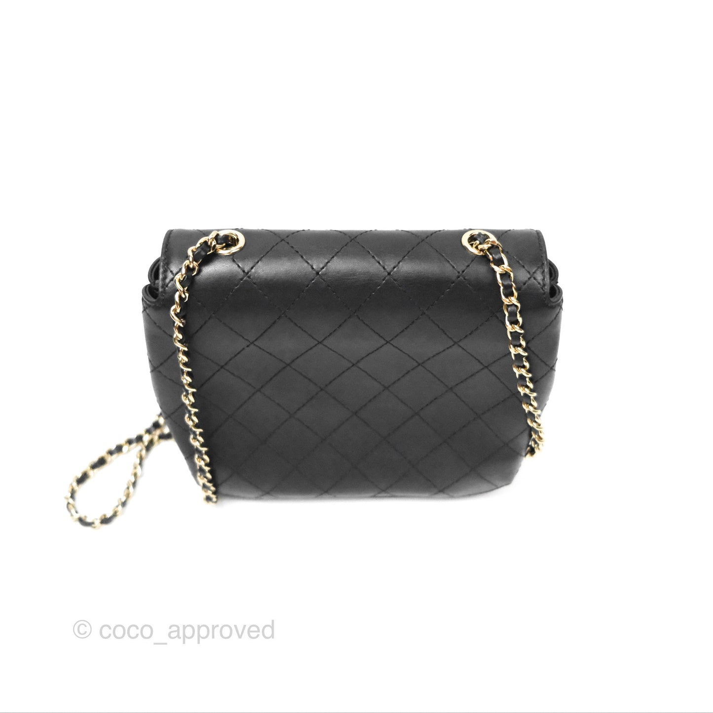 Chanel Calfskin Stitched Small Flap Bag Black