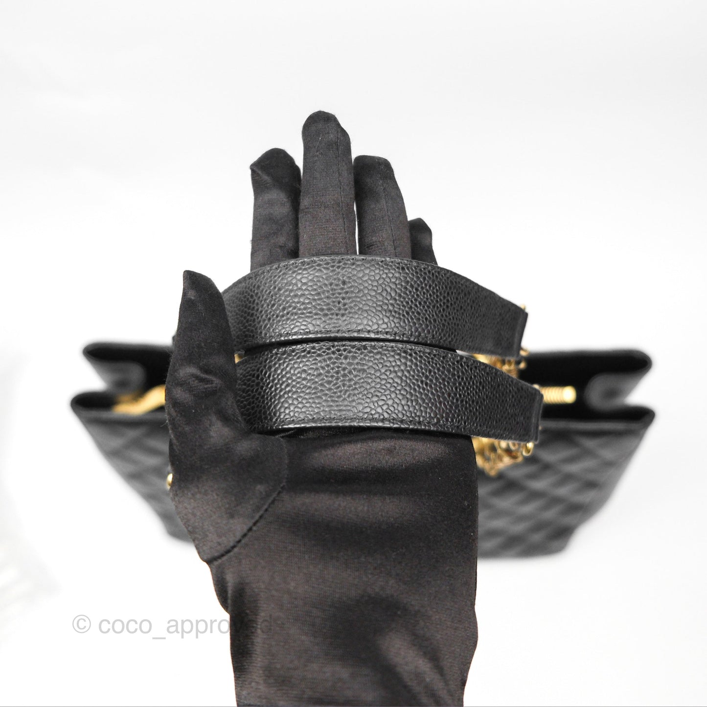 Chanel GST Black Caviar Gold Hardware