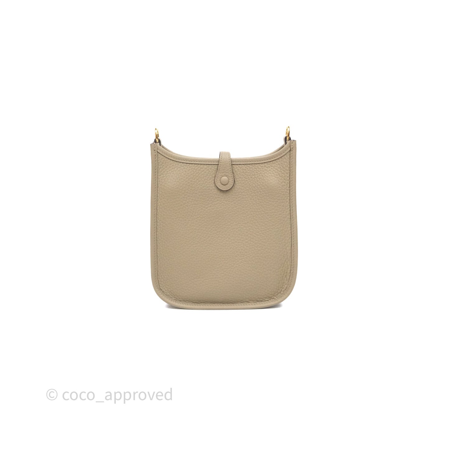 Hermès Mini Evelyne 16 Beige Marfa 8Q Clemence Gold Hardware