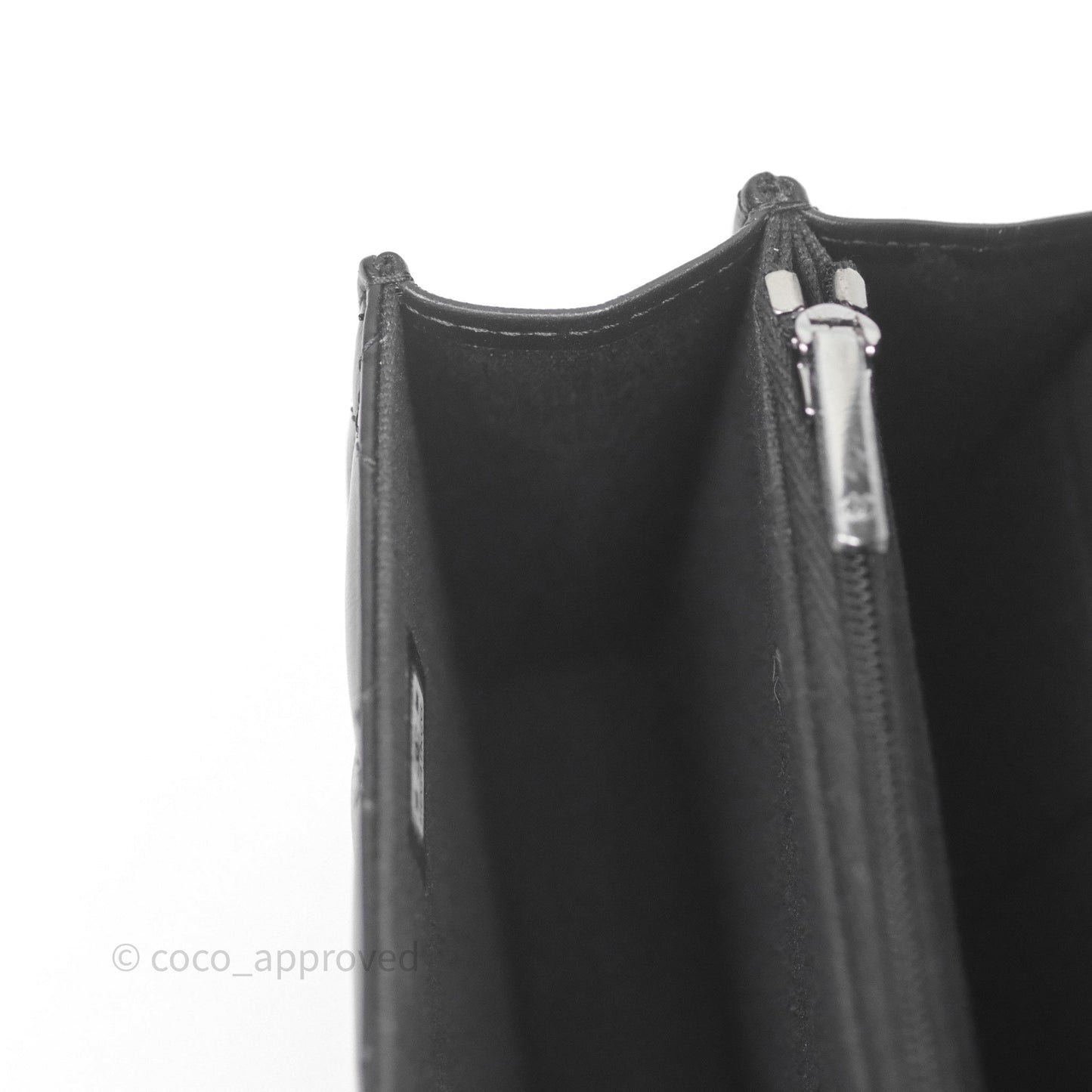 Chanel Mini Crystal Top Handle Wallet On Chain WOC Black Calfskin Gun Metal Hardware 23K