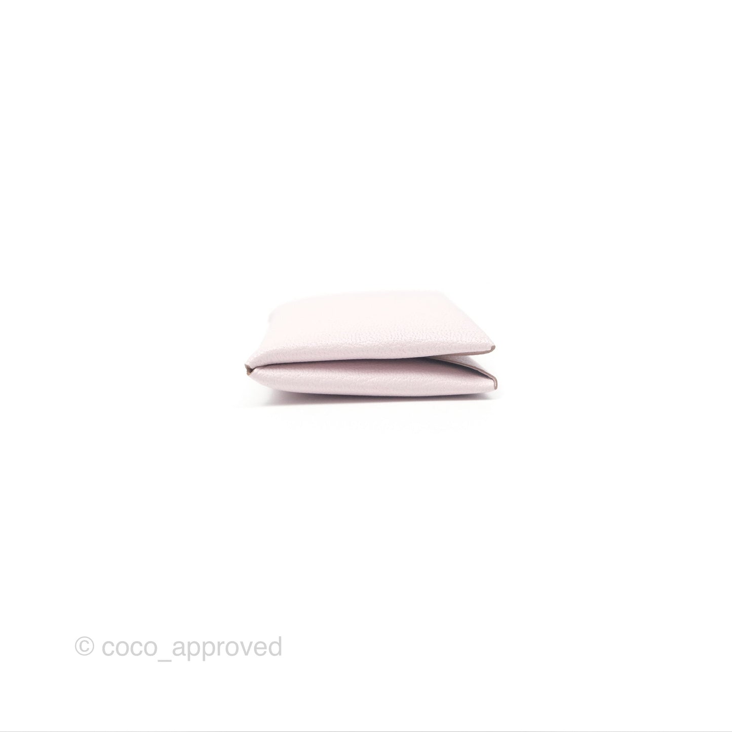 Hermès Calvi Card Holder Mauve Pale Chevre Mysore