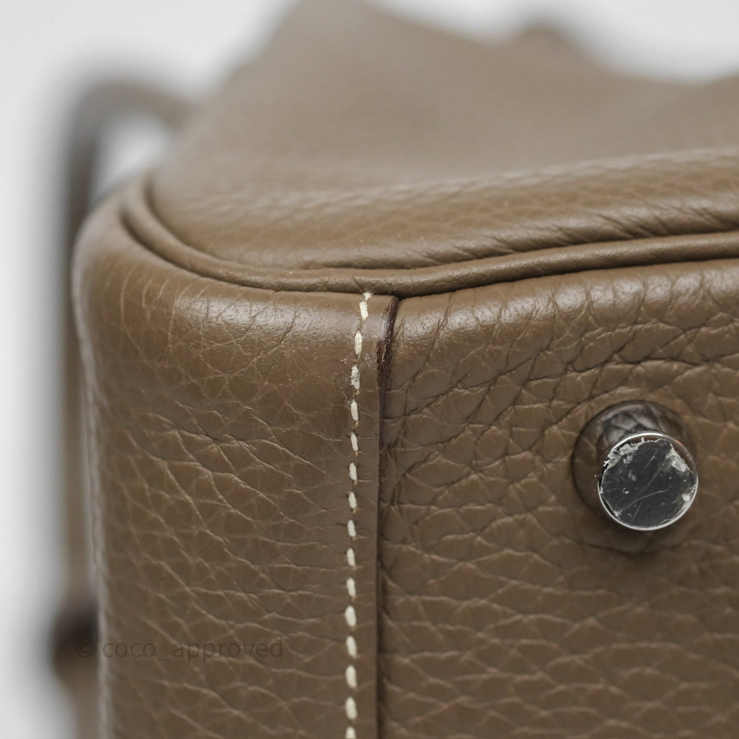 Hermès Lindy 30 Etoupe 18 Clemence Palladium Hardware