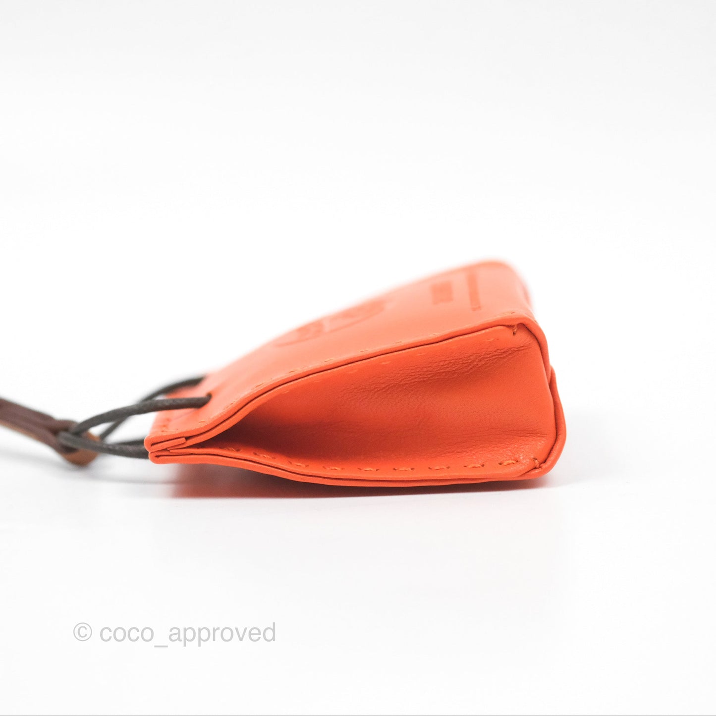 Hermès Orange Shopping Bag Charm