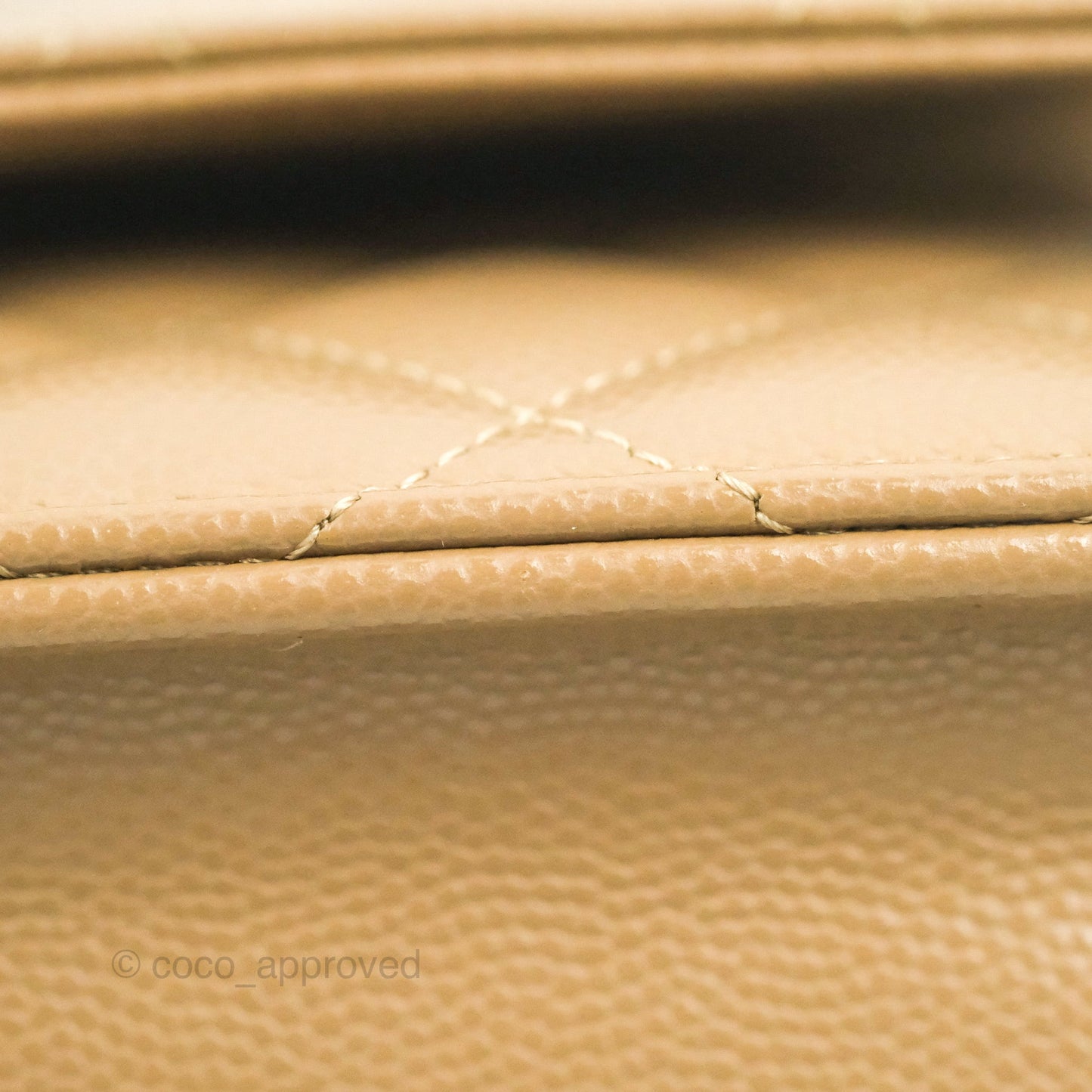 Chanel Quilted Classic Wallet on Chain WOC Dark Beige Caviar Gold Hardware