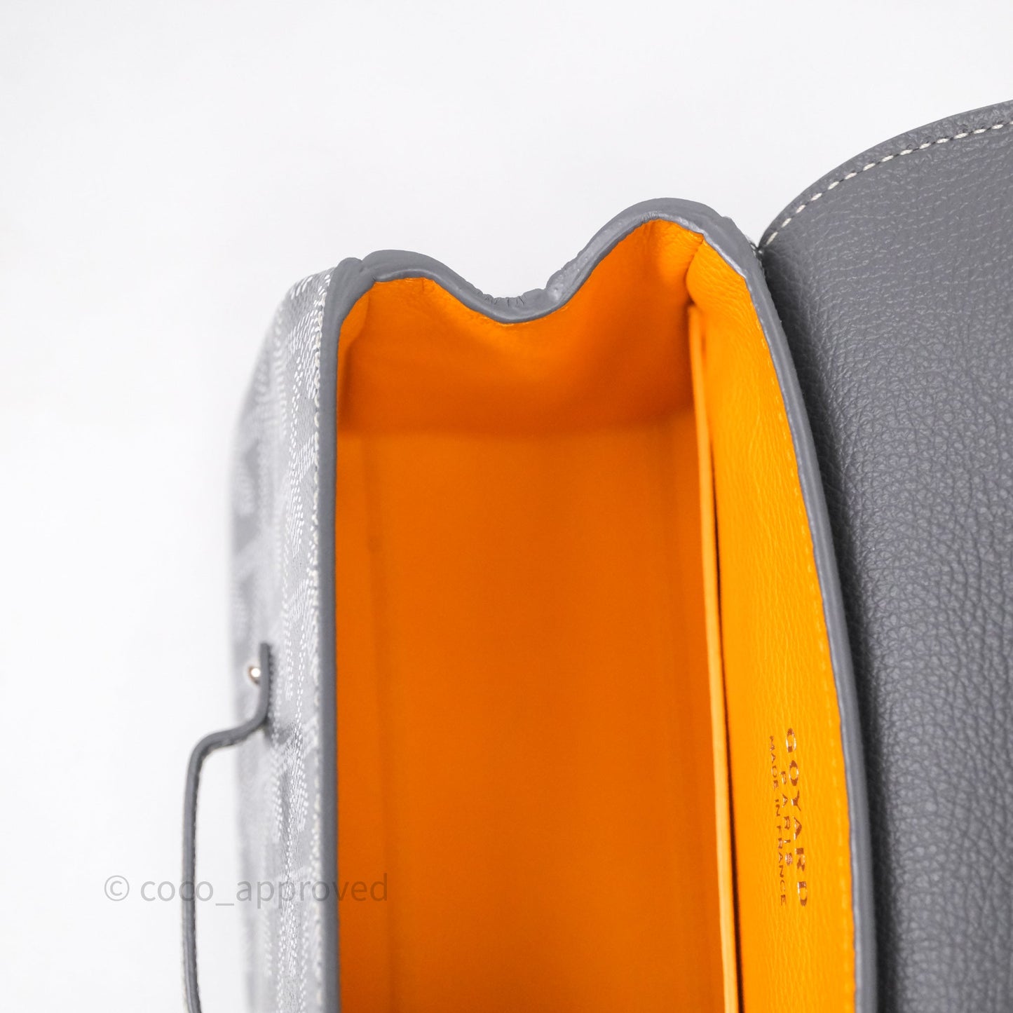 Goyard Saïgon Mini Bag Chevroches Calfskin Grey Silver Hardware
