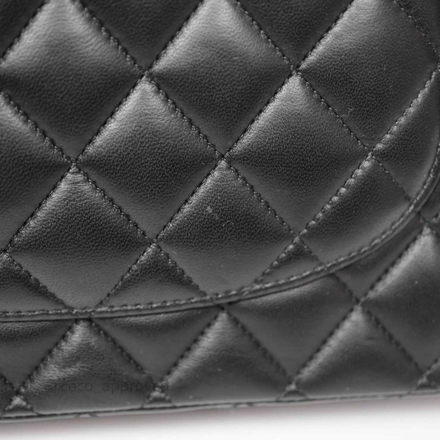 Chanel Classic M/L Medium Flap Quilted Black Lambskin Gold Hardware