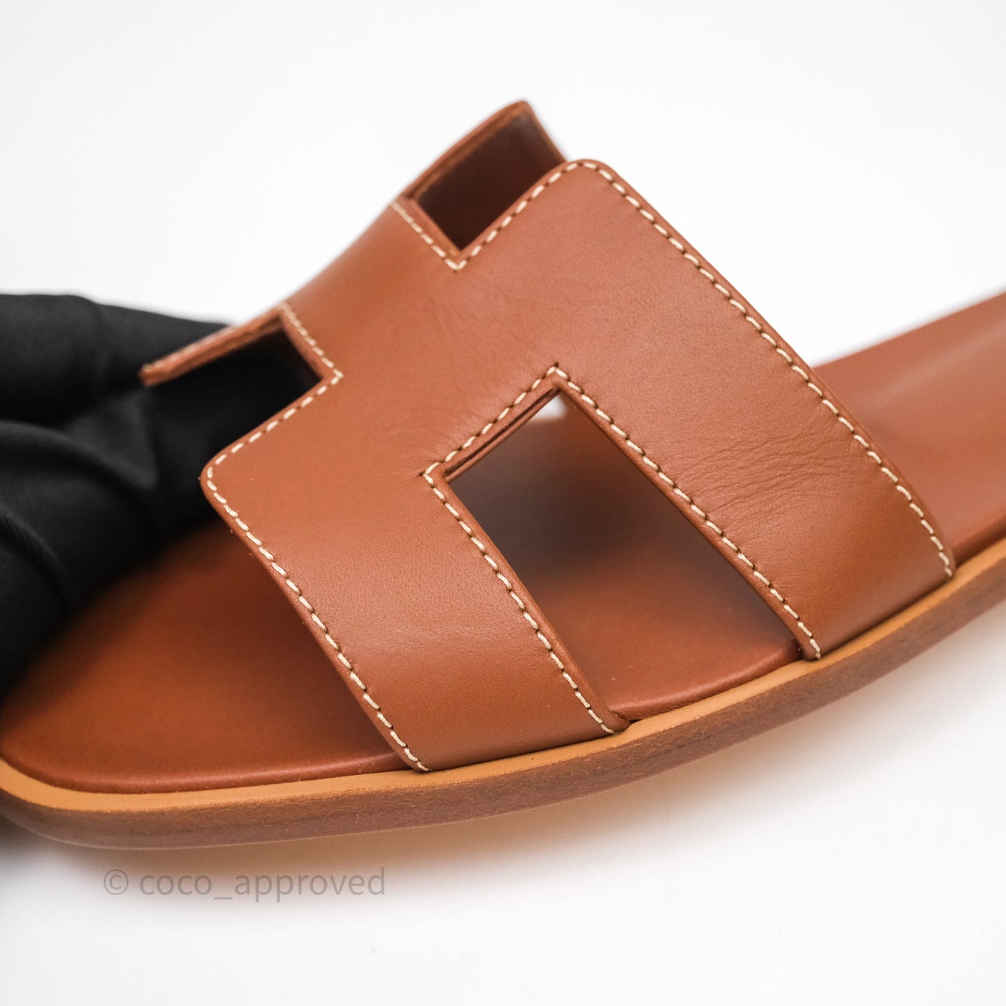 Hermes Oran Sandal Gold Size 36.5
