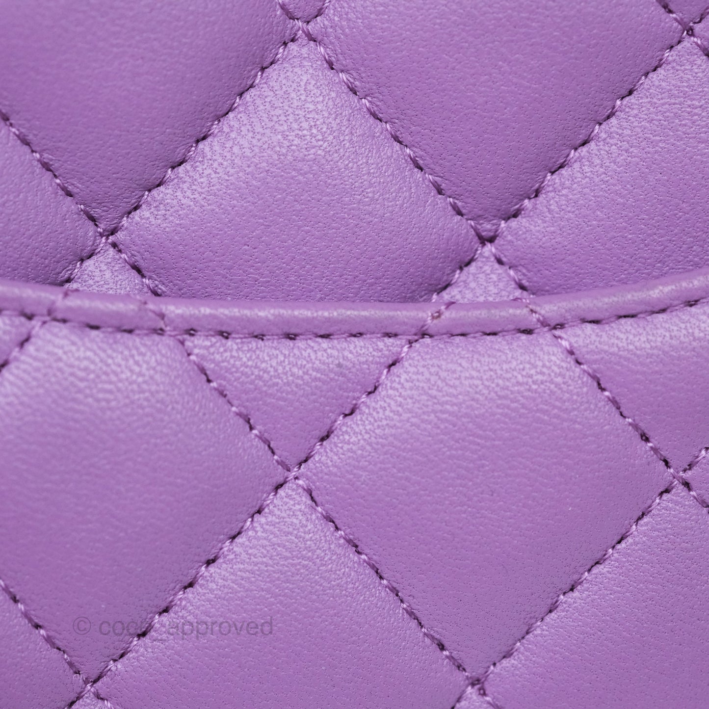 Chanel Small Heart Bag Purple Lambskin Gold Hardware 22S