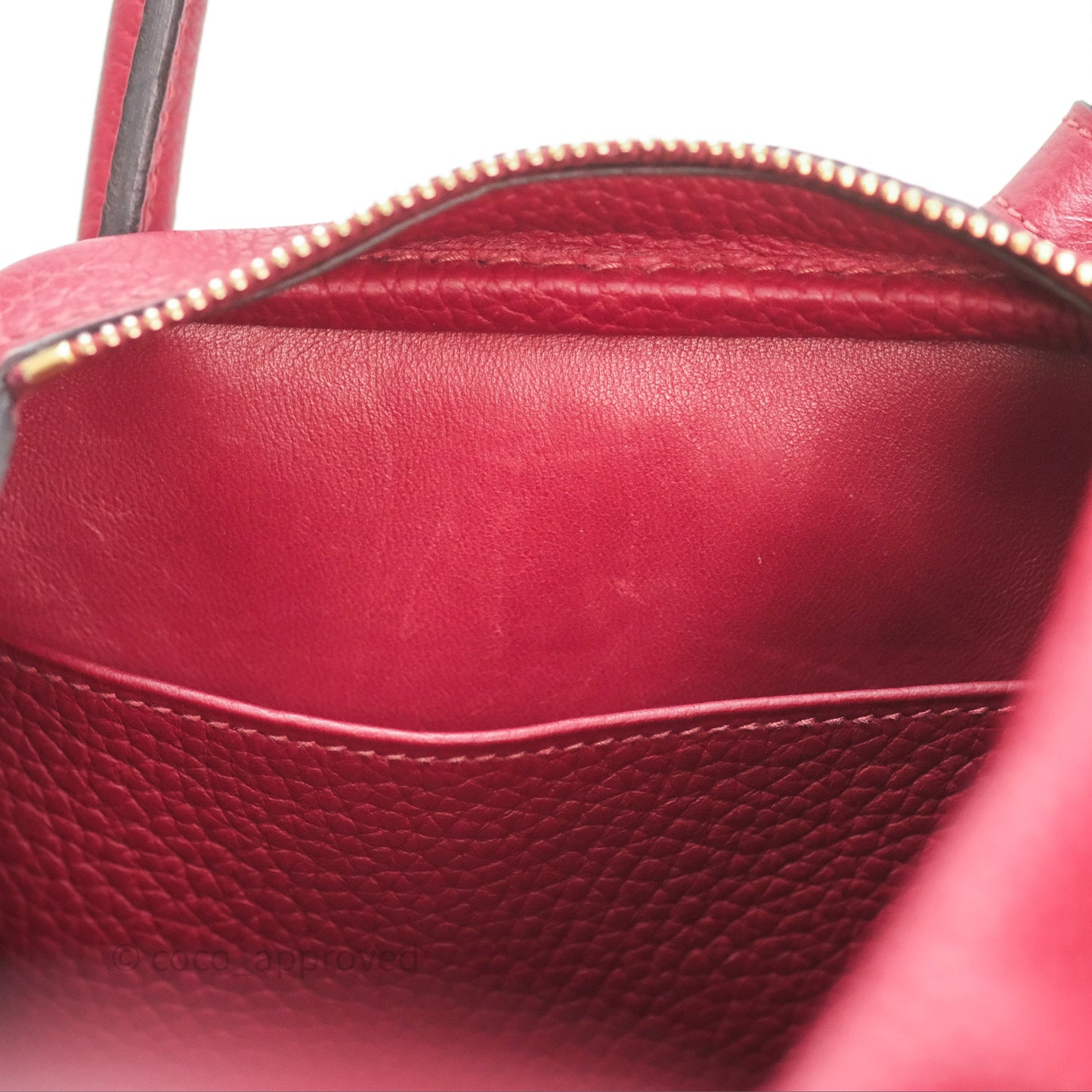 Hermès Lindy 30 Rouge Grenat K1 Clemence Gold Hardware