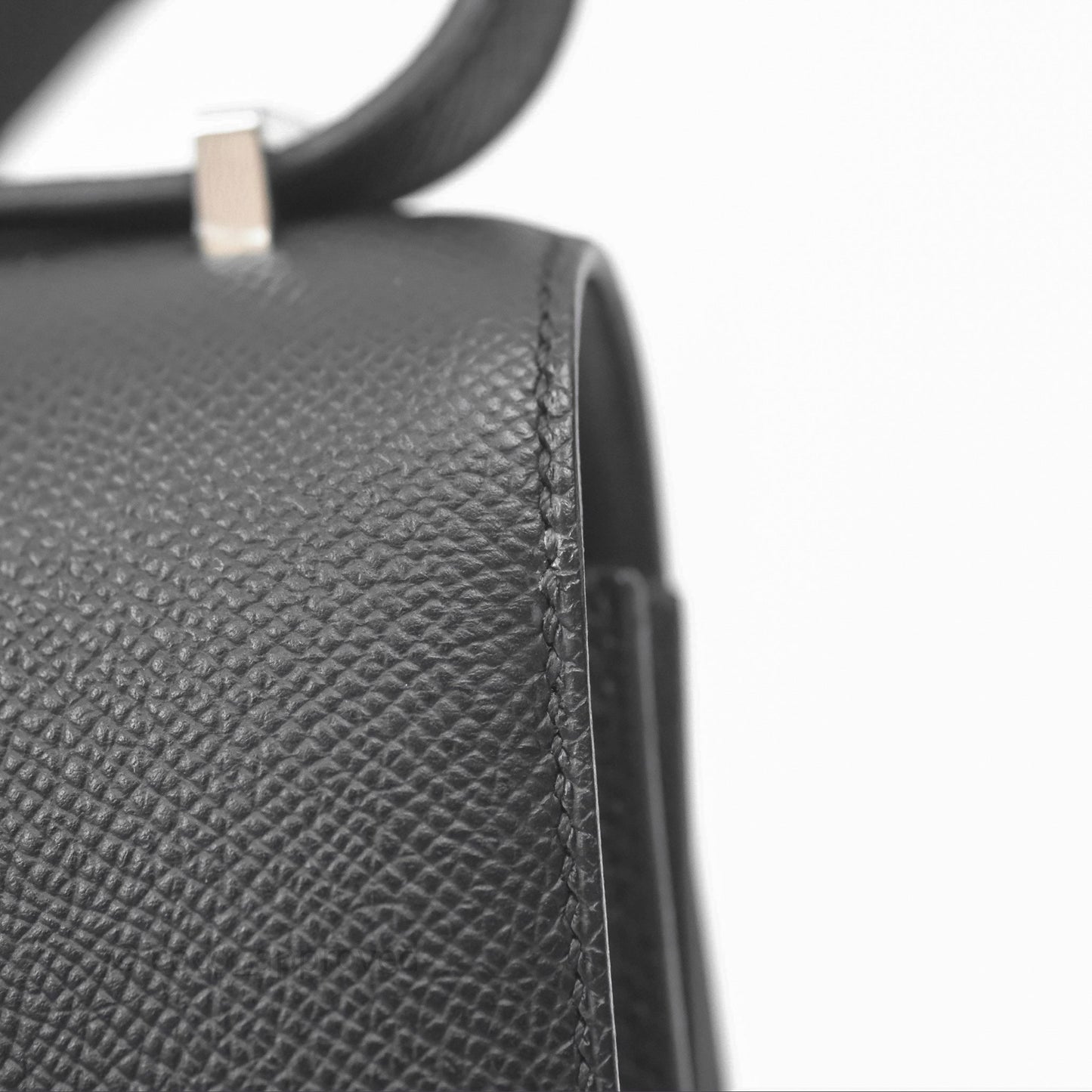 Hermès Constance Mini 18cm Mirror Noir 89 Epsom Palladium Hardware