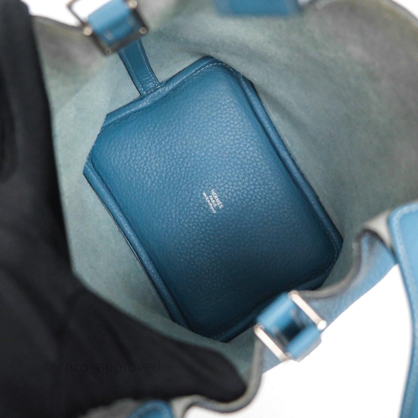 Hermès Picotin 18 Blue Jean 75 Clemence Palladium Hardware