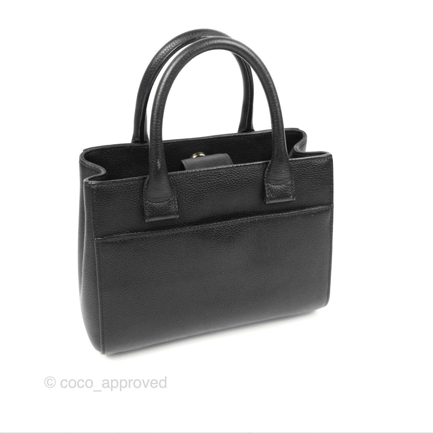 Chanel Mini Neo Executive Shopper Tote Black Grained Calfskin Gold Hardware