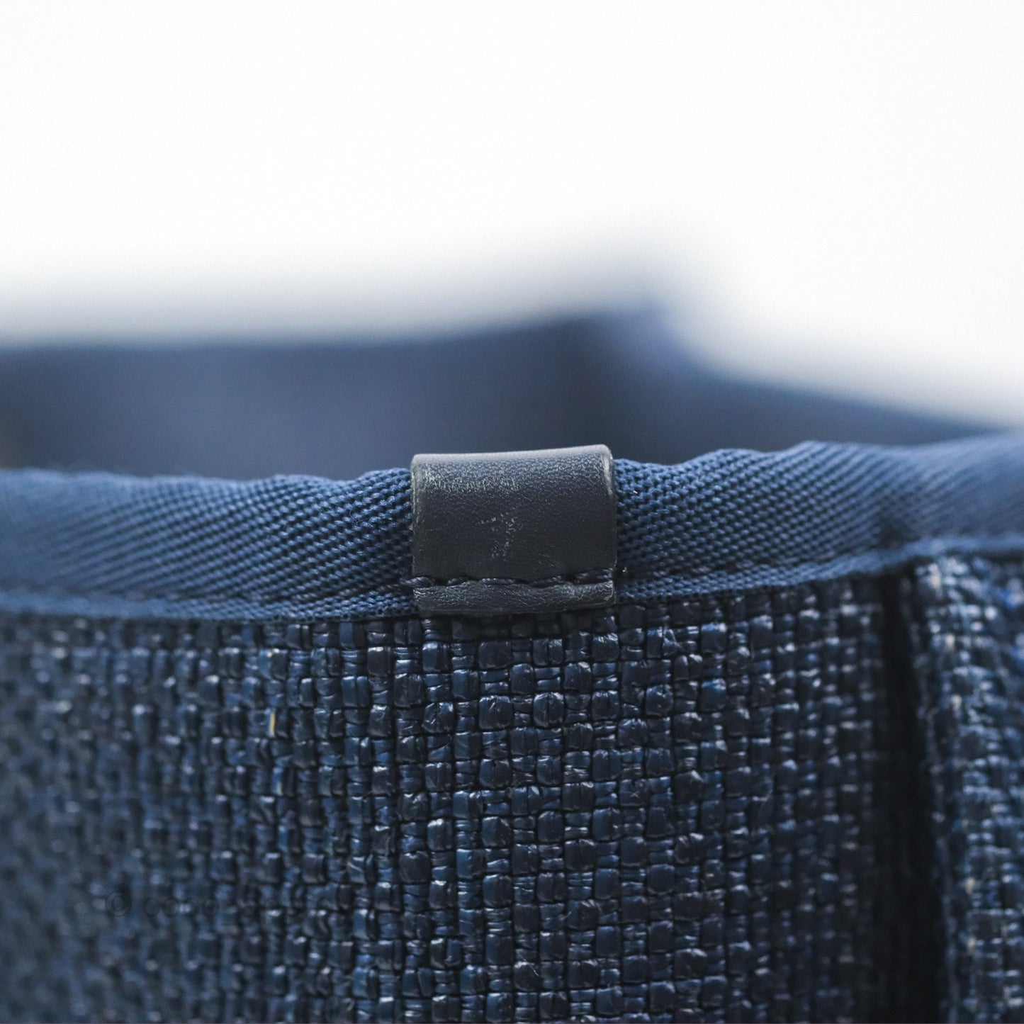 Chanel Medium Deauville Navy Canvas Gold Hardware