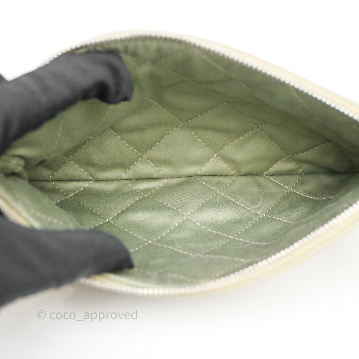 Chanel 22 Small Sage Green Shiny Calfskin Silver Hardware
