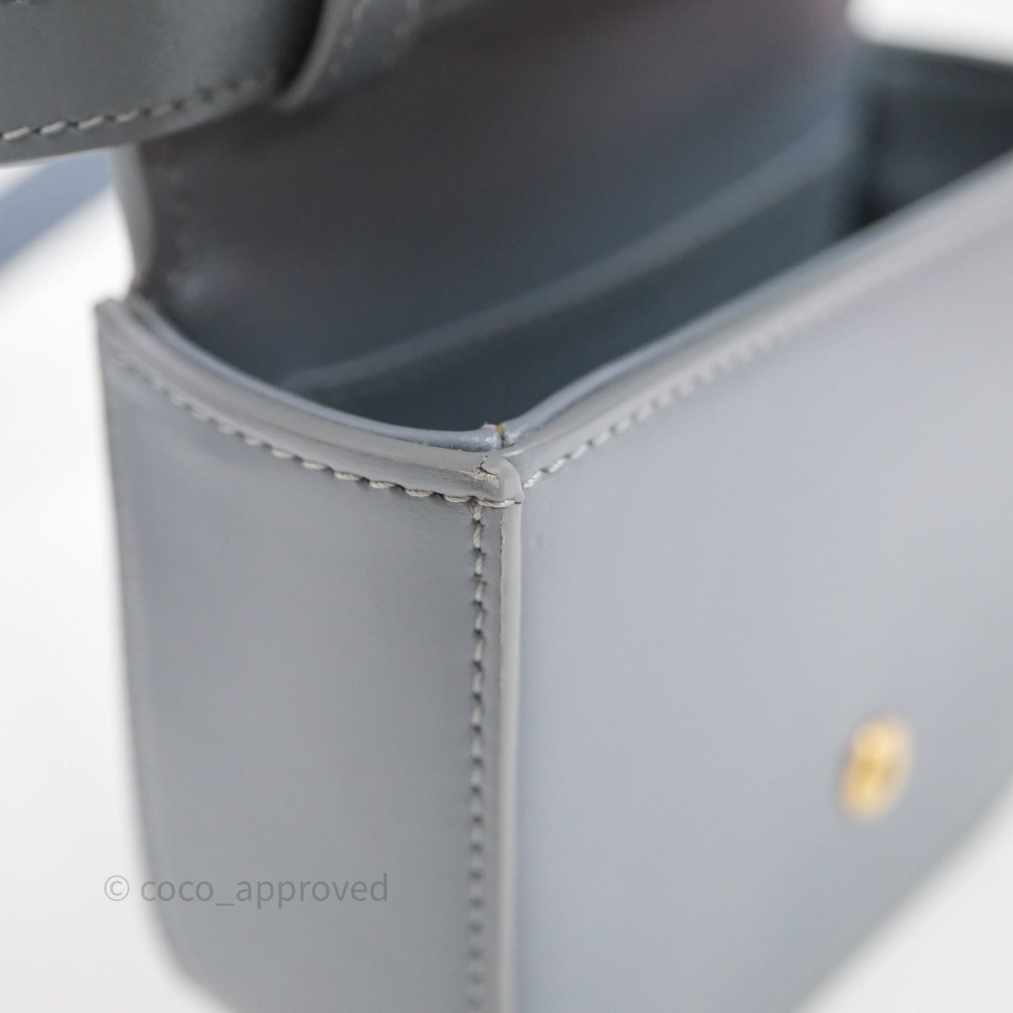 Celine Mini Triomphe Shiny Calfskin Blue Grey