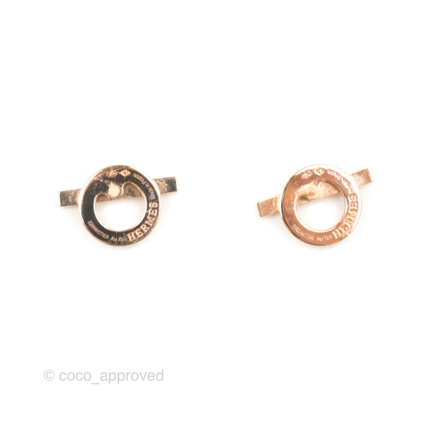 Hermès Boutons d'oreilles Finesse Earrings Rose Gold Diamonds