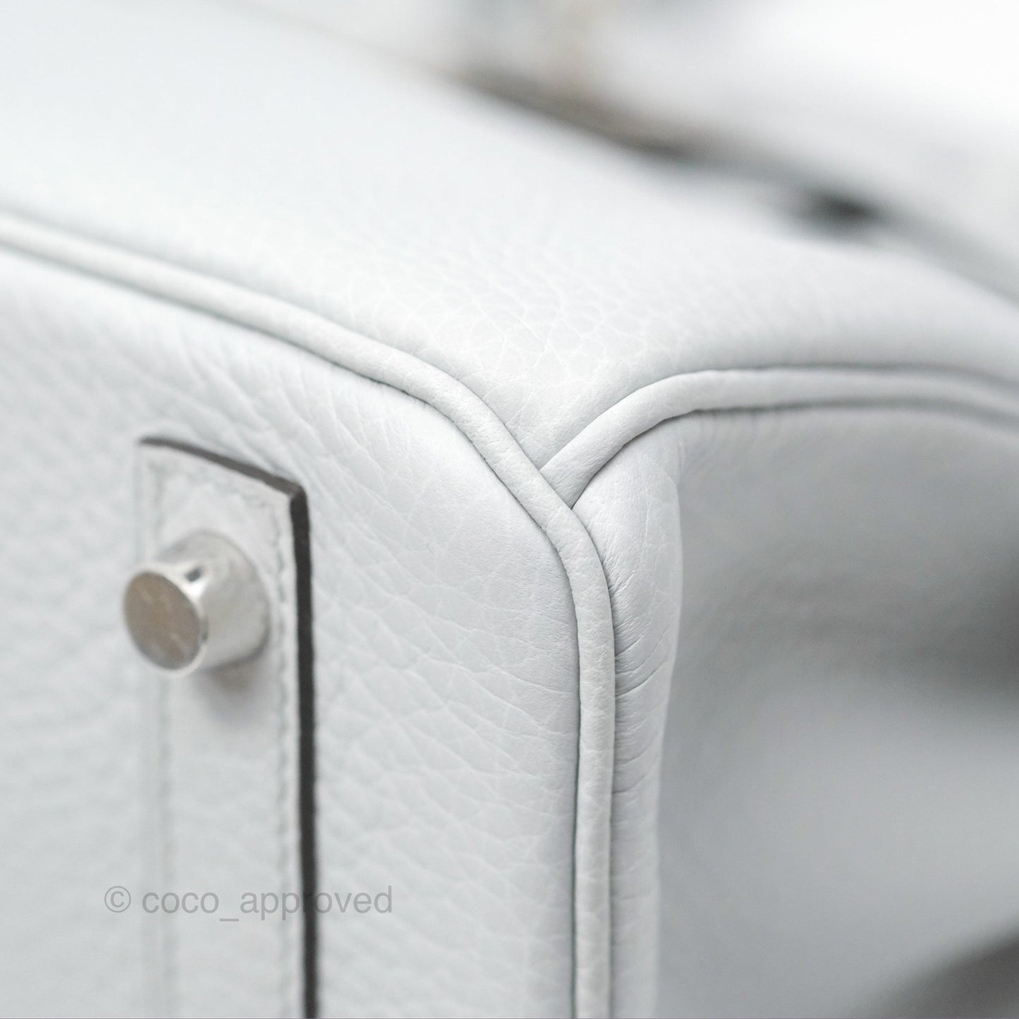 Hermès Birkin 30 Retourne Blue Pale Clemence Palladium Hardware
