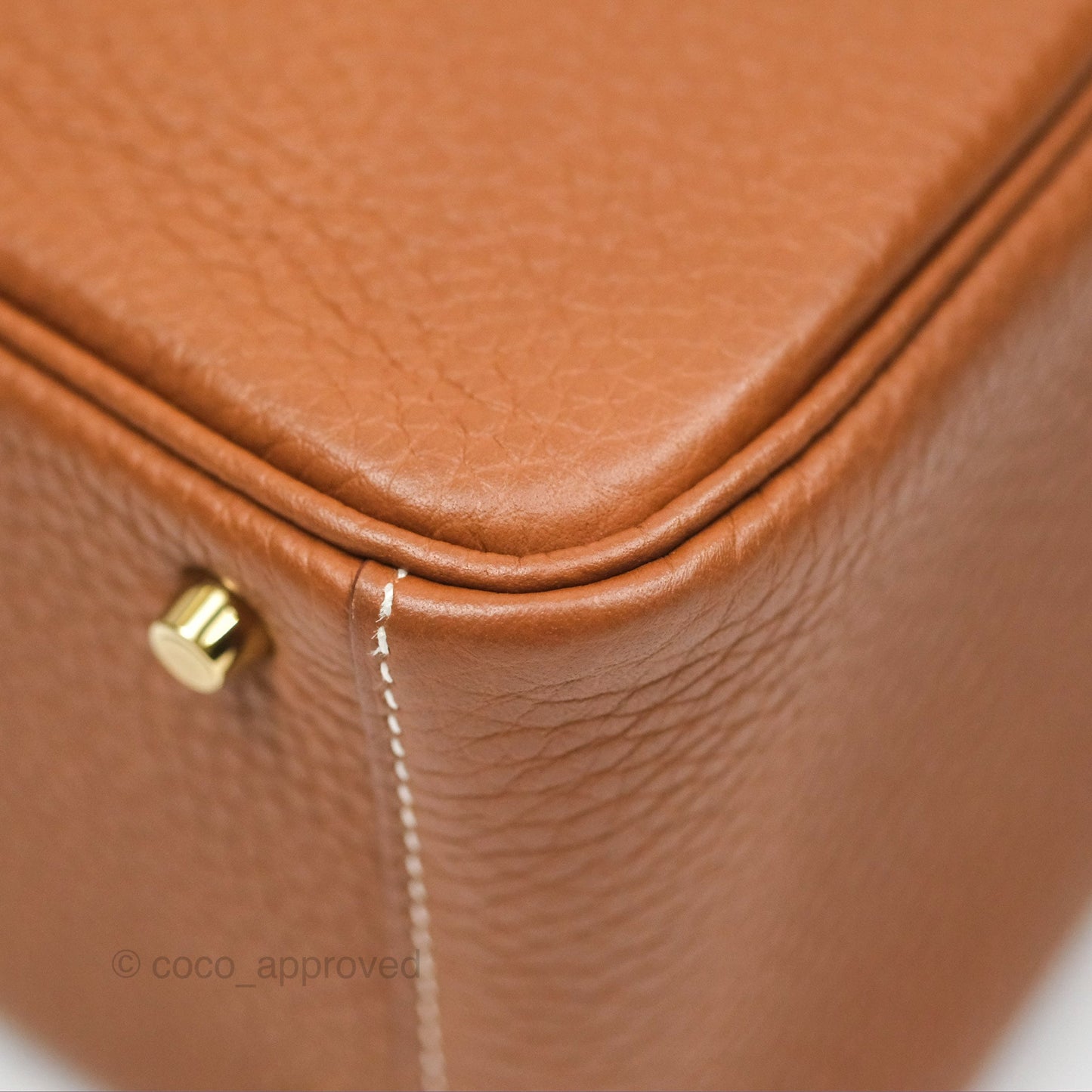 Hermès Mini Lindy 20 Gold Clemence Gold Hardware