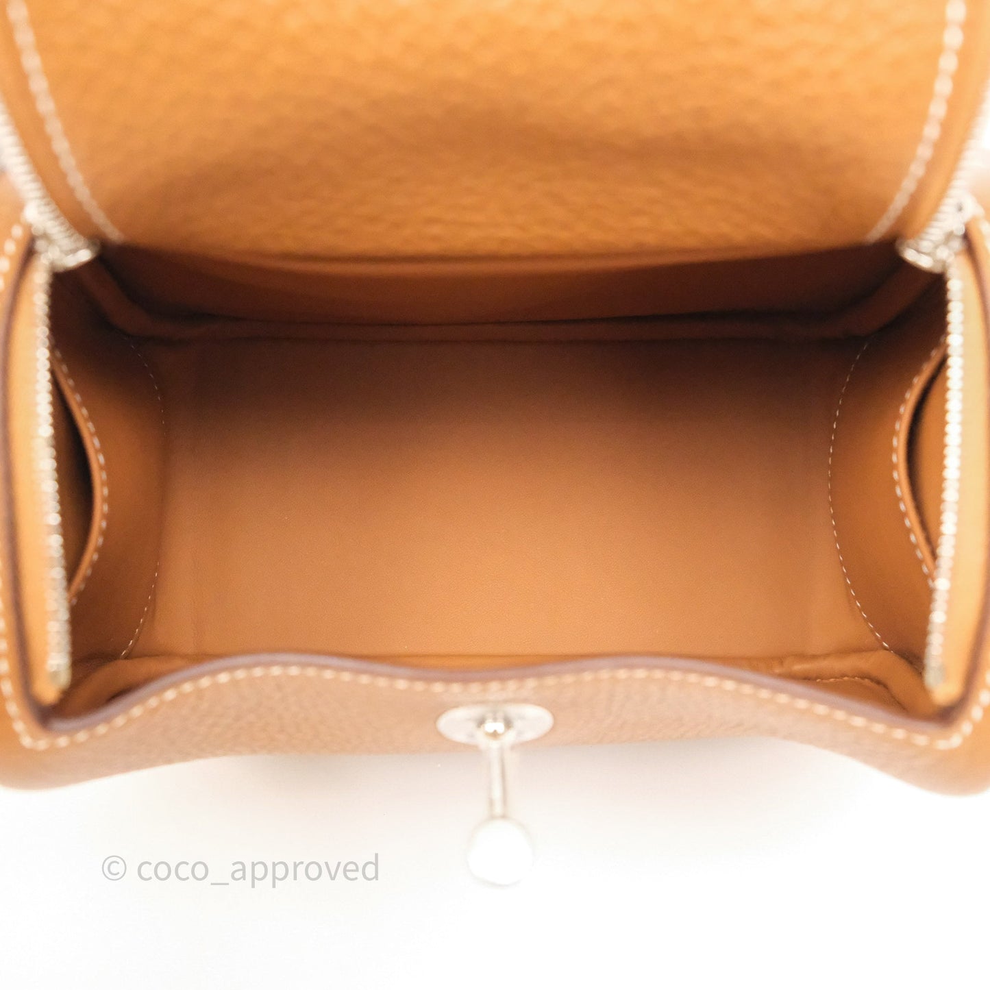 Hermès Mini Lindy 20 Gold 37 Clemence Palladium Hardware