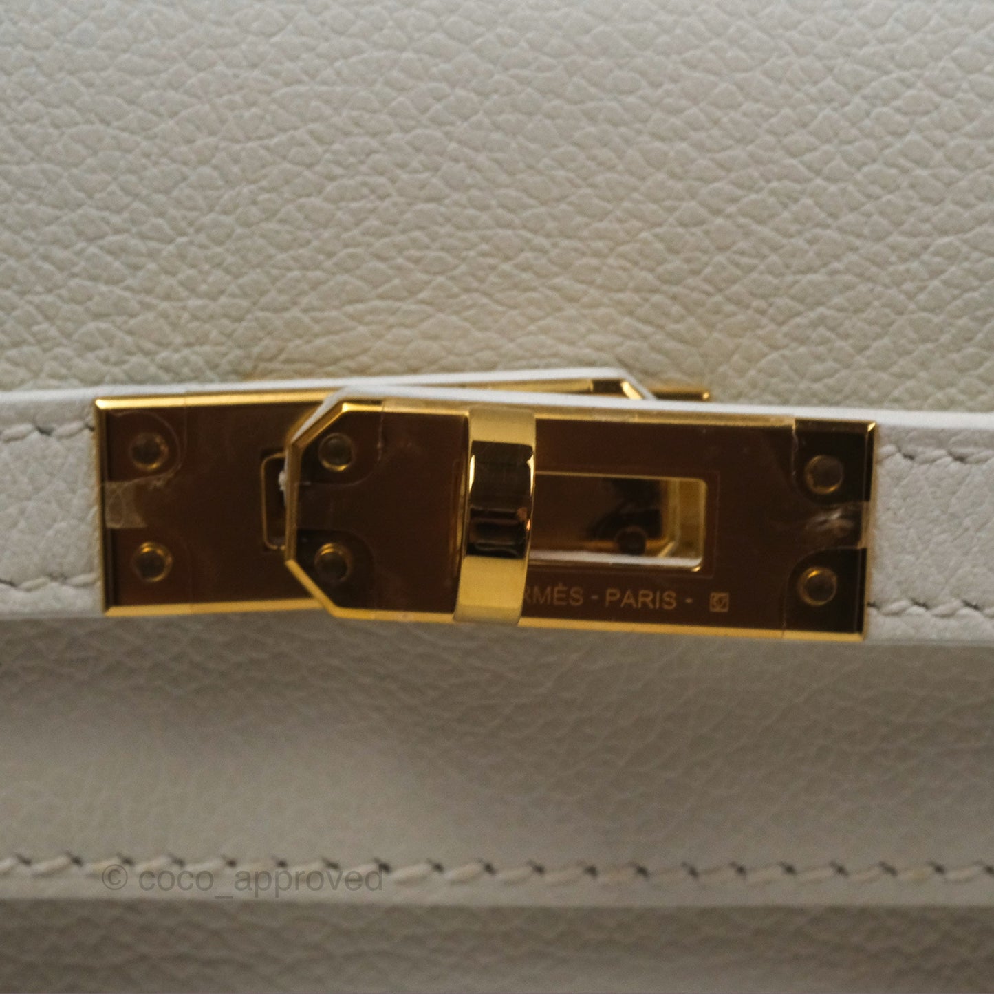 Hermès Kelly Danse II Bag White Evercolor Gold Hardware
