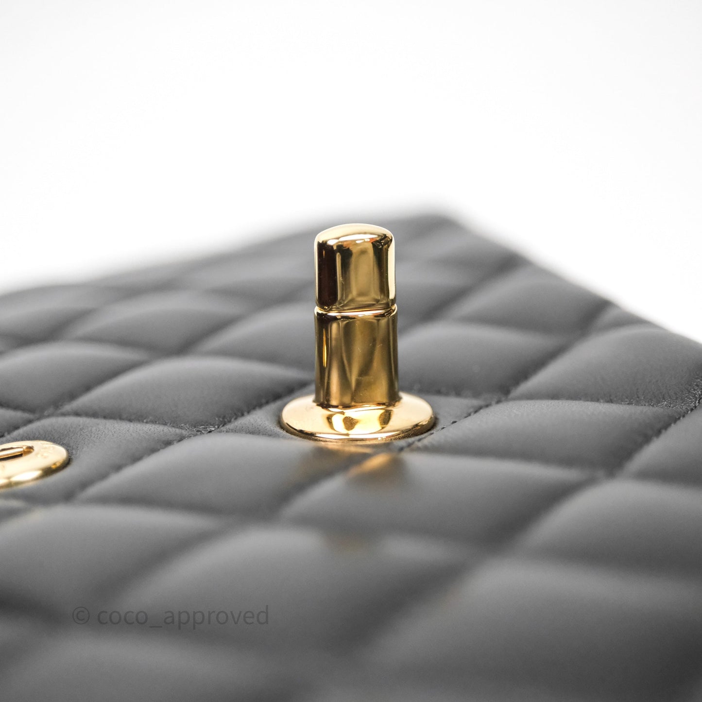 Chanel Small Classic Flap Quilted Black Lambskin Gold Hardware