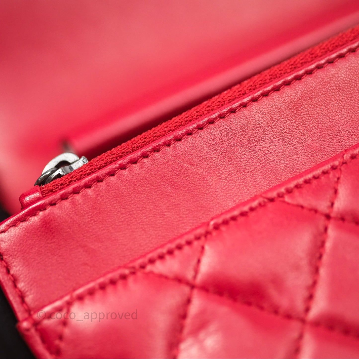 Chanel Boy Wallet on Chain WOC Red Lambskin Ruthenium Hardware