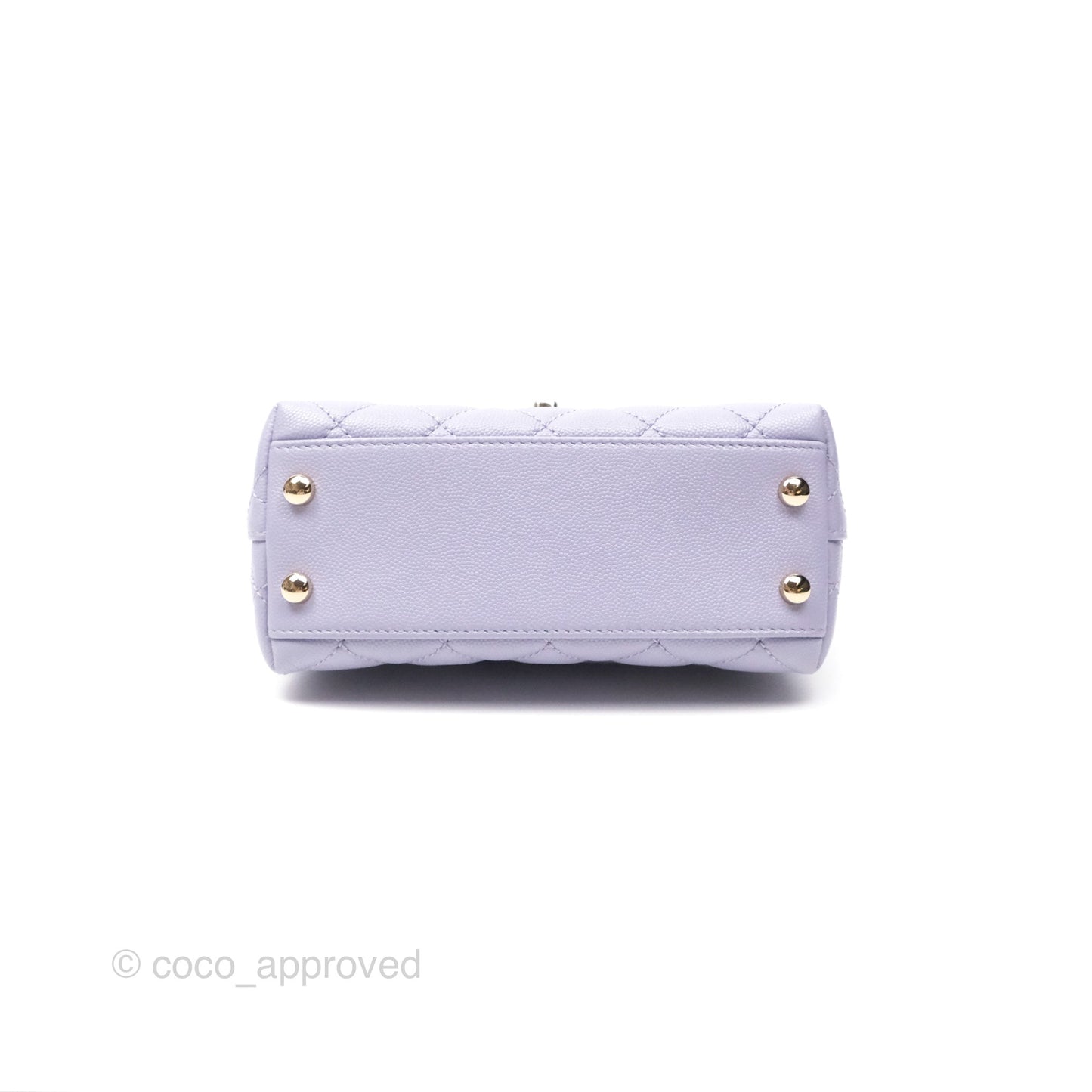 Chanel Mini Coco Handle Lilac Caviar Gold Hardware