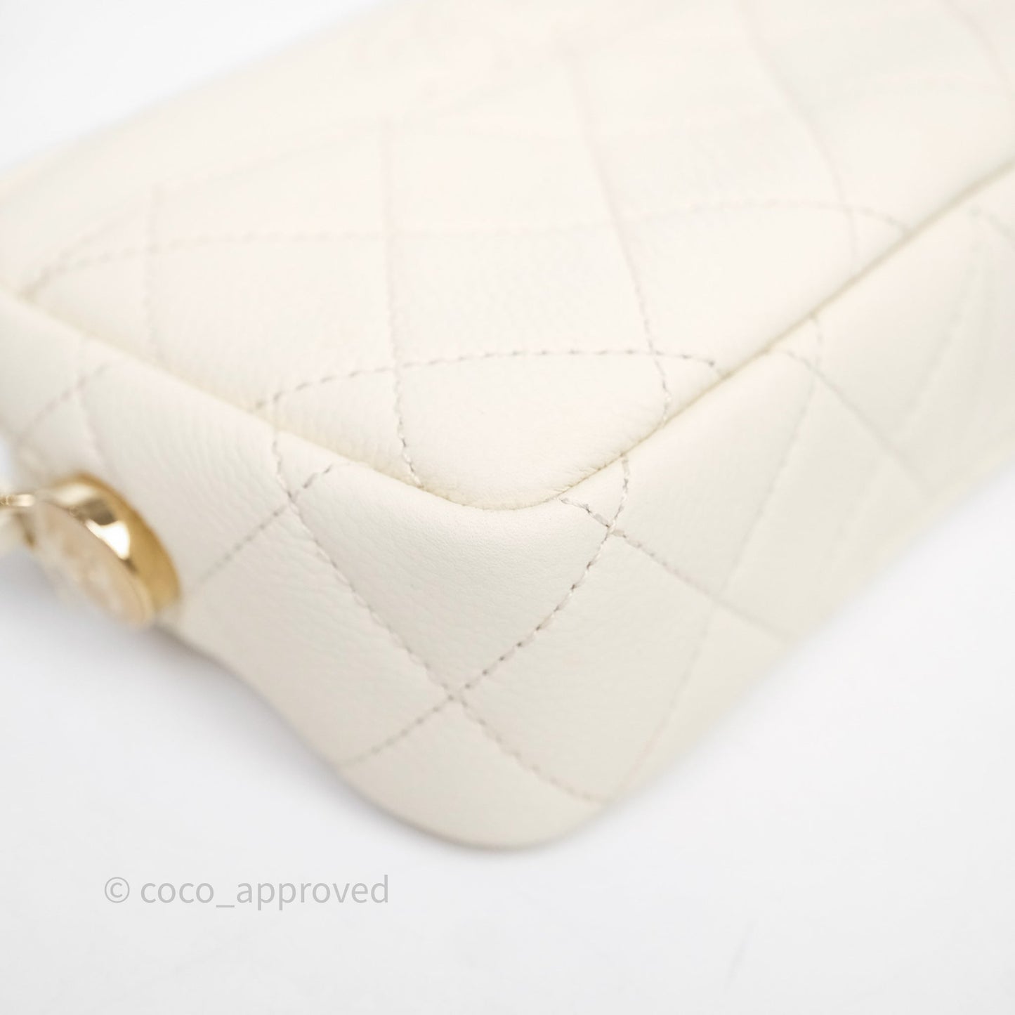 Chanel Mini Camera Bag Light Beige Caviar Gold Hardware