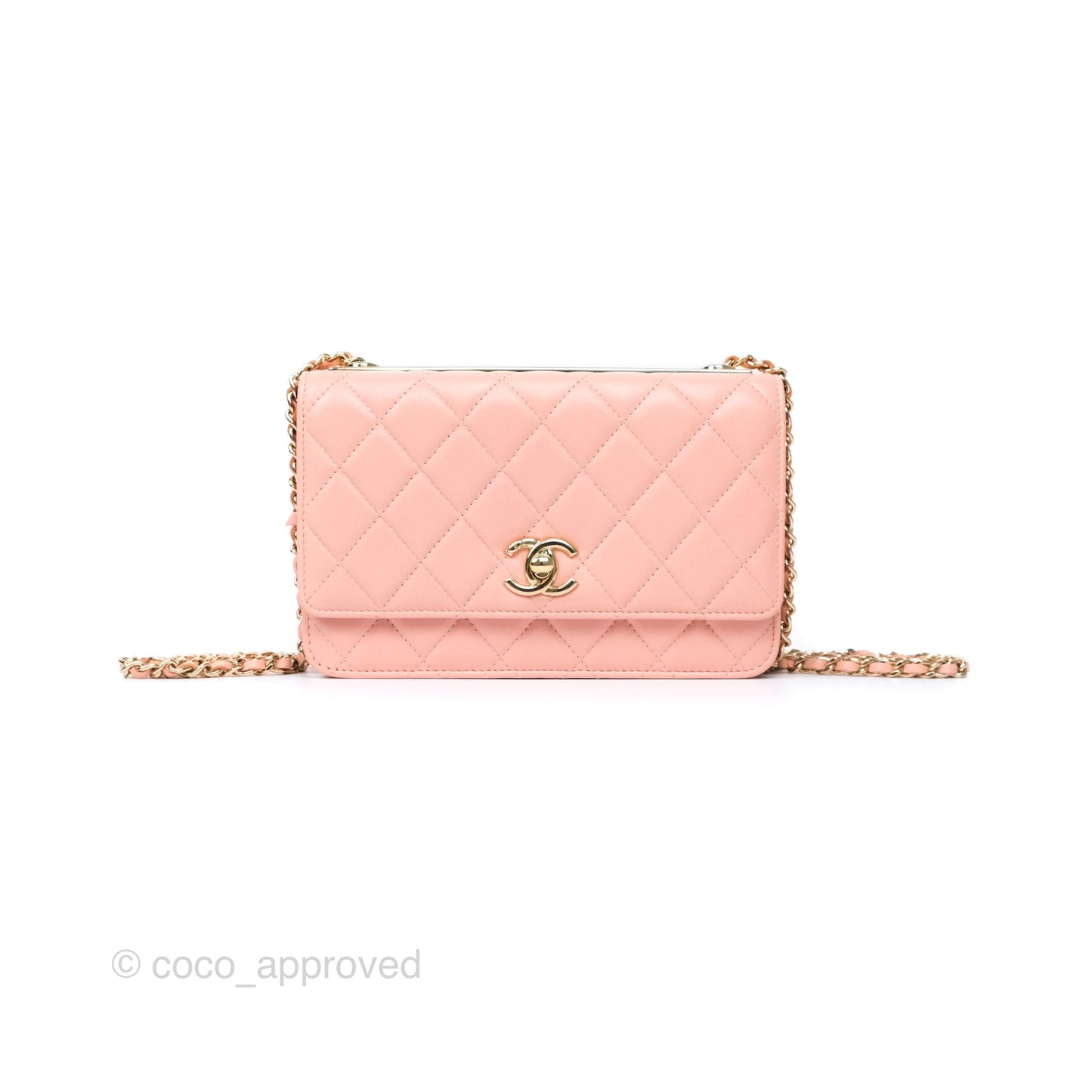 Chanel Trendy CC WOC Quilted Salmon Pink Lambskin Gold Hardware