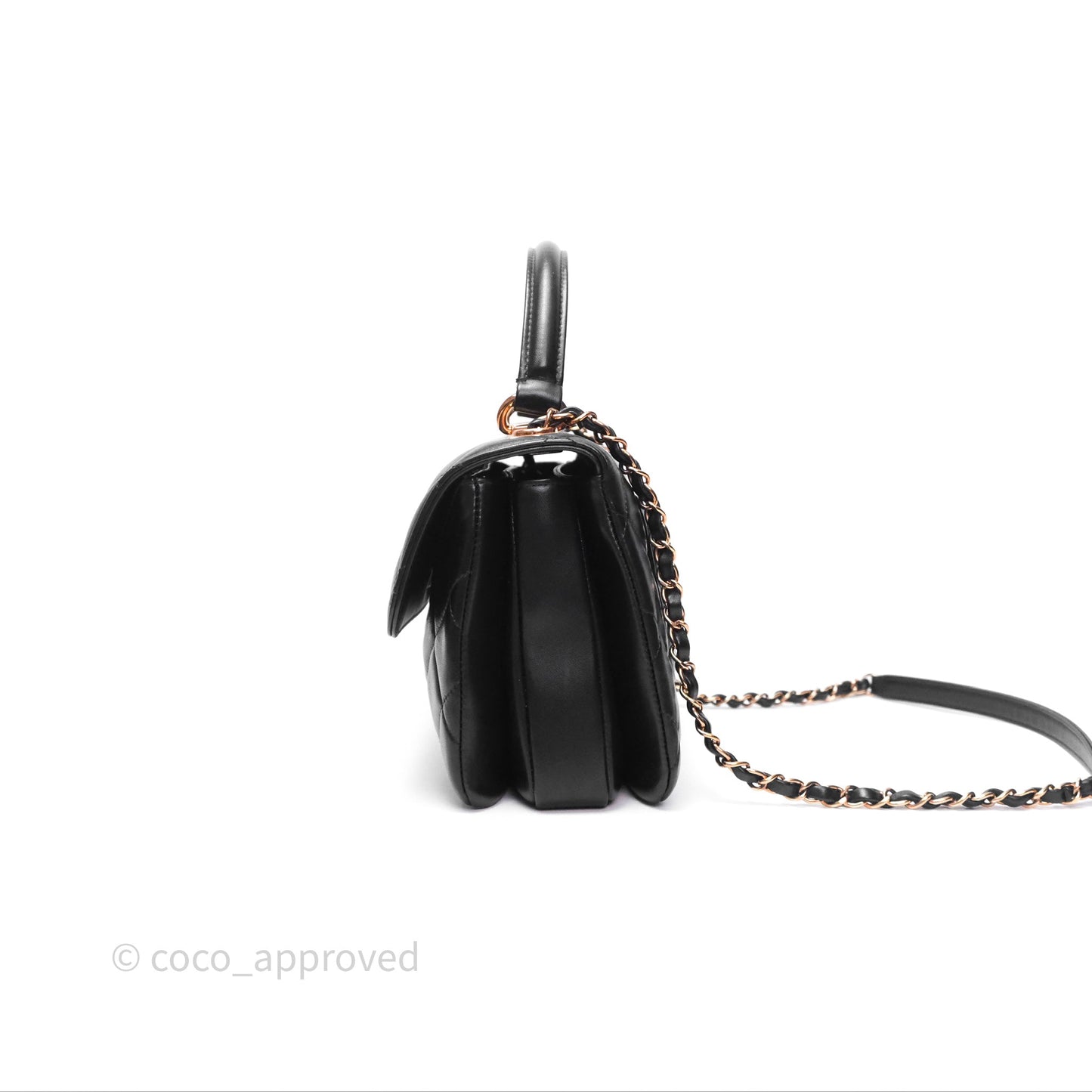 Chanel Trendy CC Small Black Lambskin Rose Gold Hardware