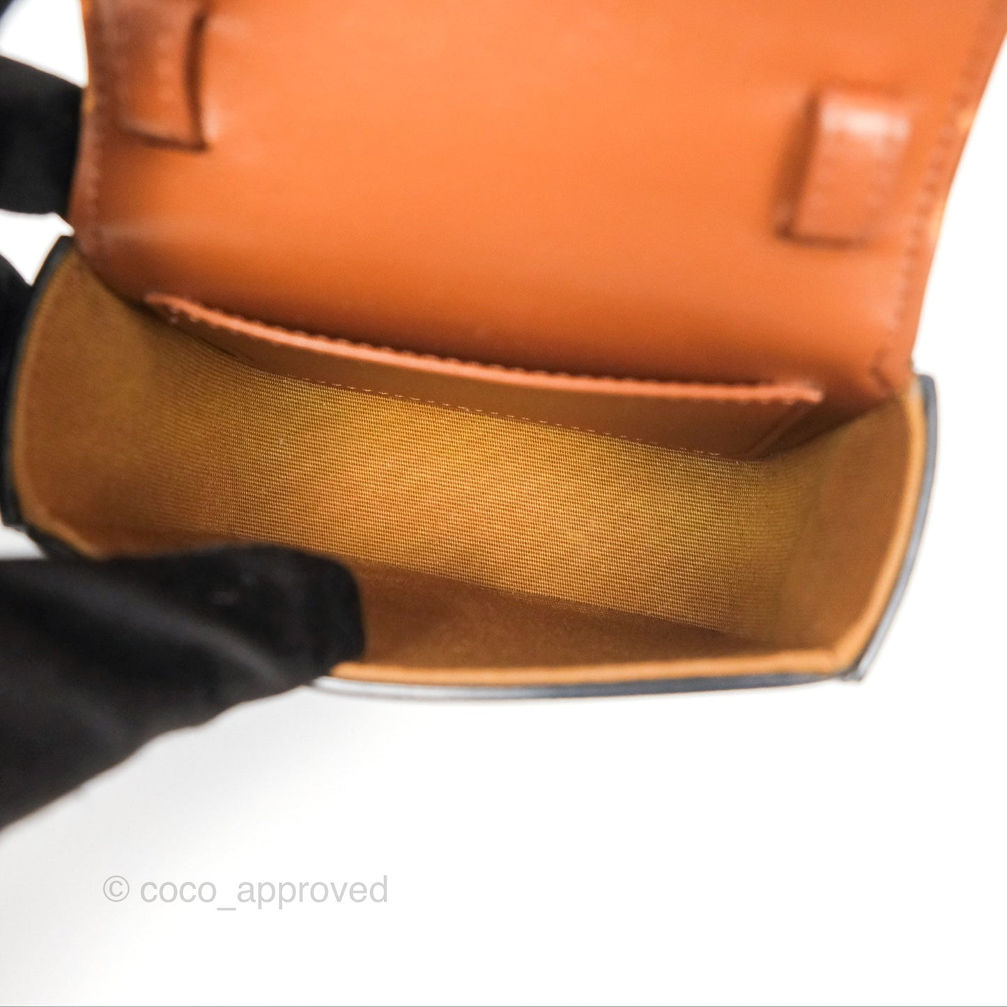 Celine Mini Triomphe Tan Canvas Calfskin
