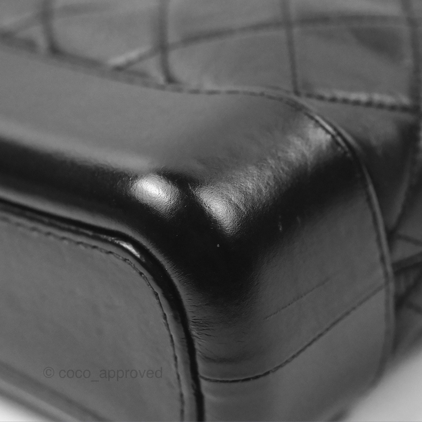 Chanel Small Gabrielle Hobo Quilted Black Aged Calfskin