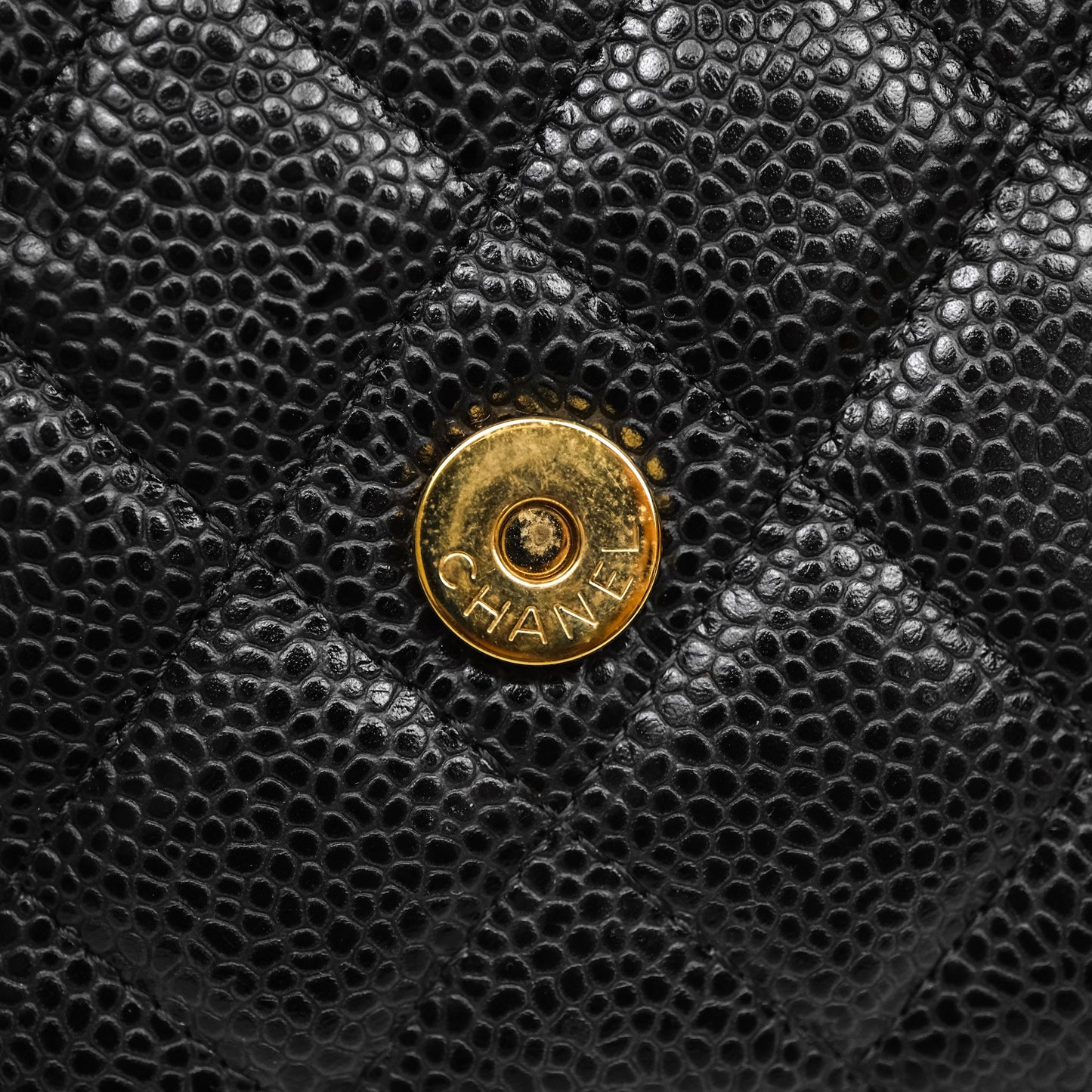 Chanel Classic Wallet On Chain WOC Quilted Black Caviar Gold Hardware