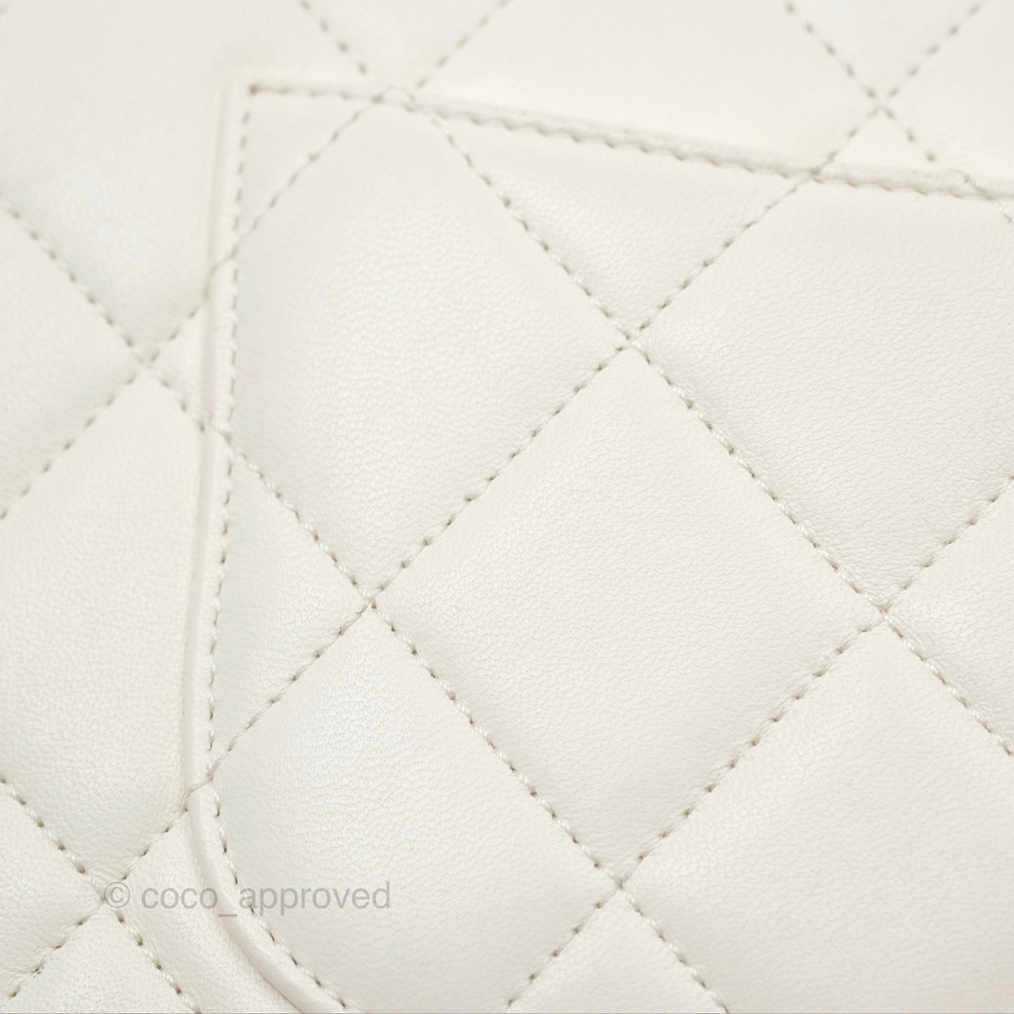Chanel Trendy CC Small White Lambskin Black Hardware