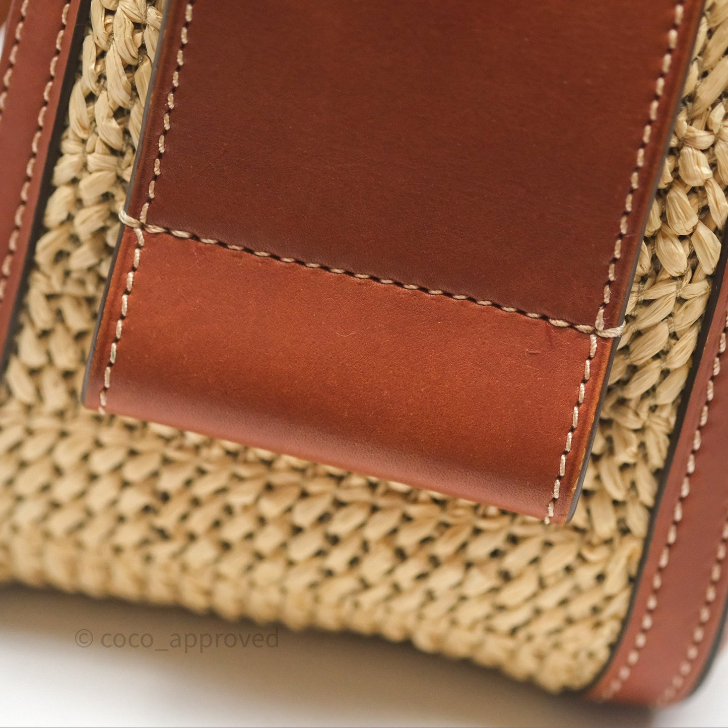 Delvaux Cool Box MM Bohème Raffia Brown