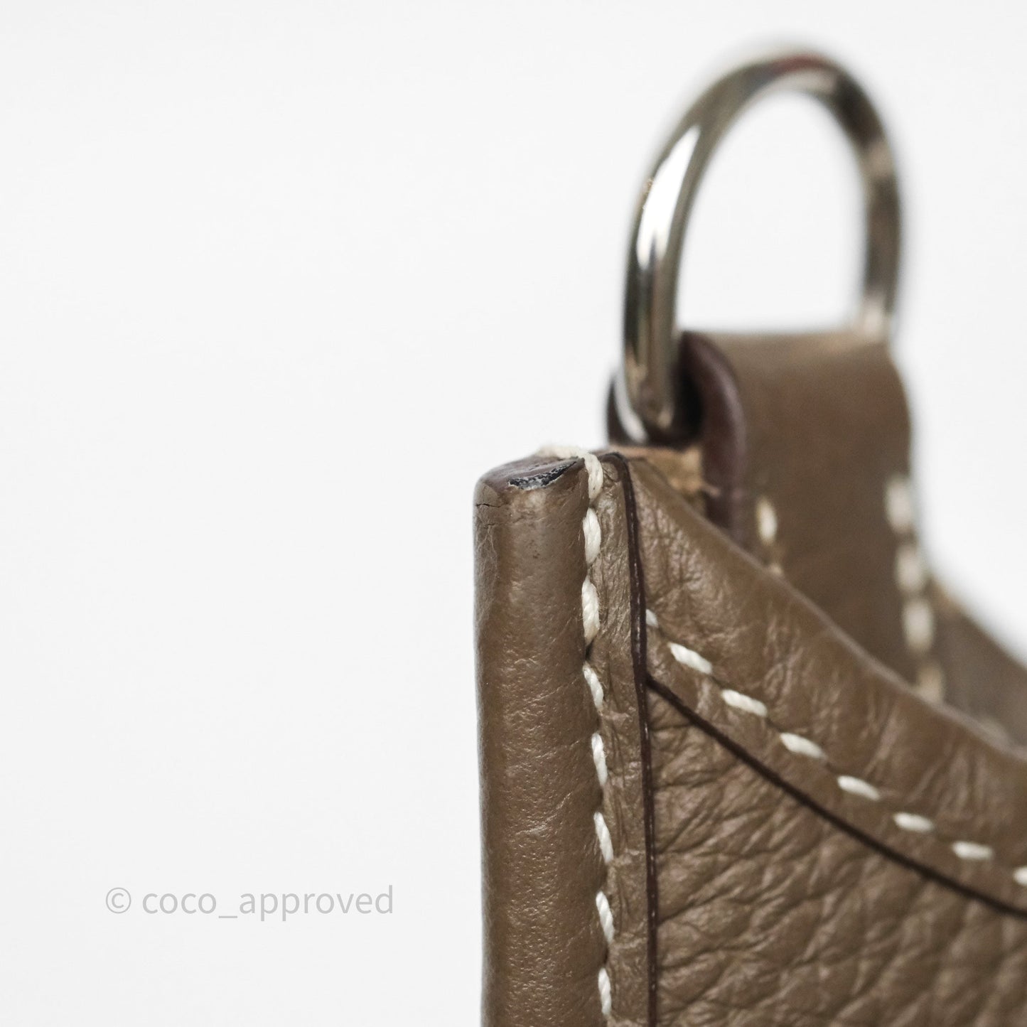 Hermès Mini Evelyne 16 Etoupe 18 Clemence Palladium Hardware