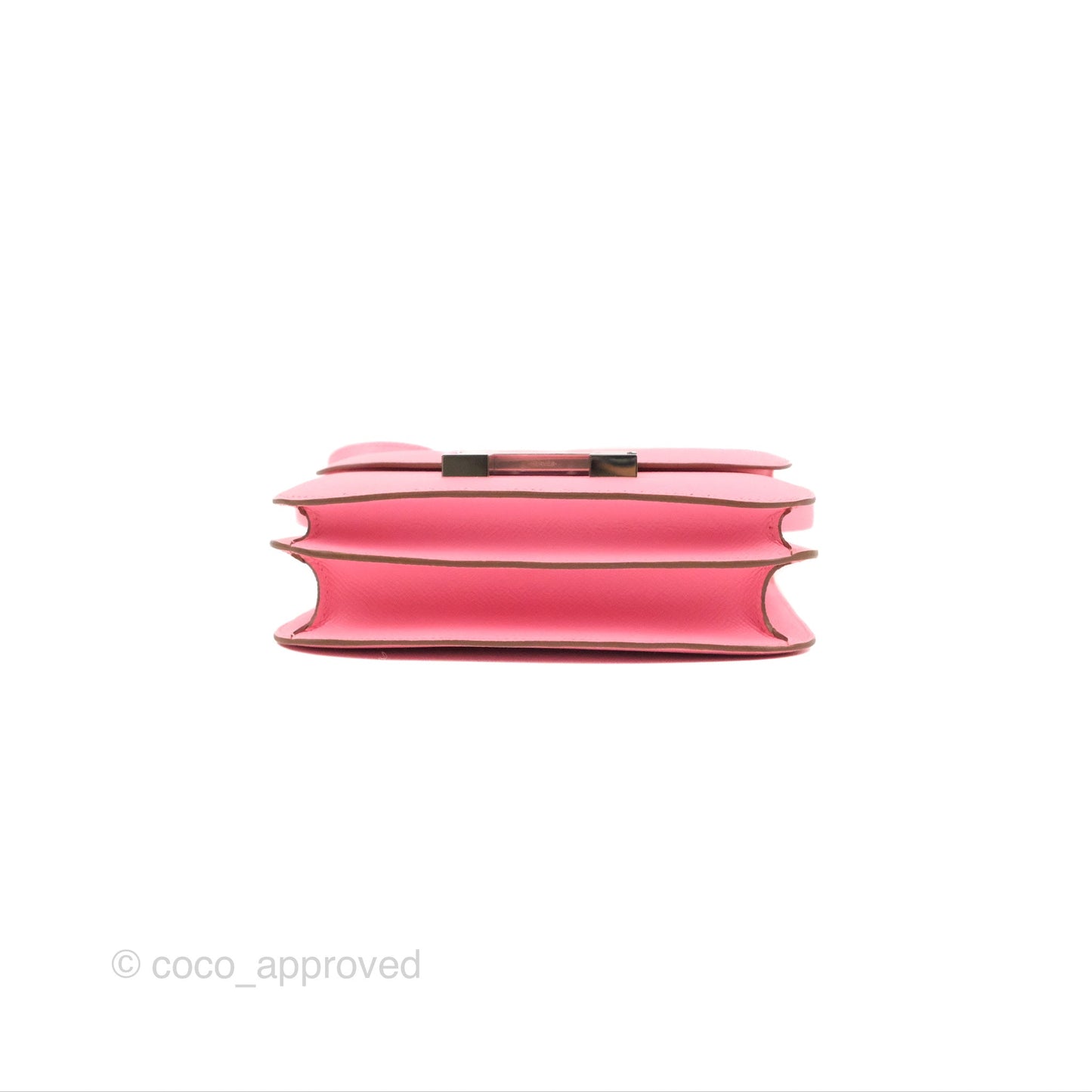 Hermès Constance Mini 18cm Rose d'ete Epsom Palladium Hardware